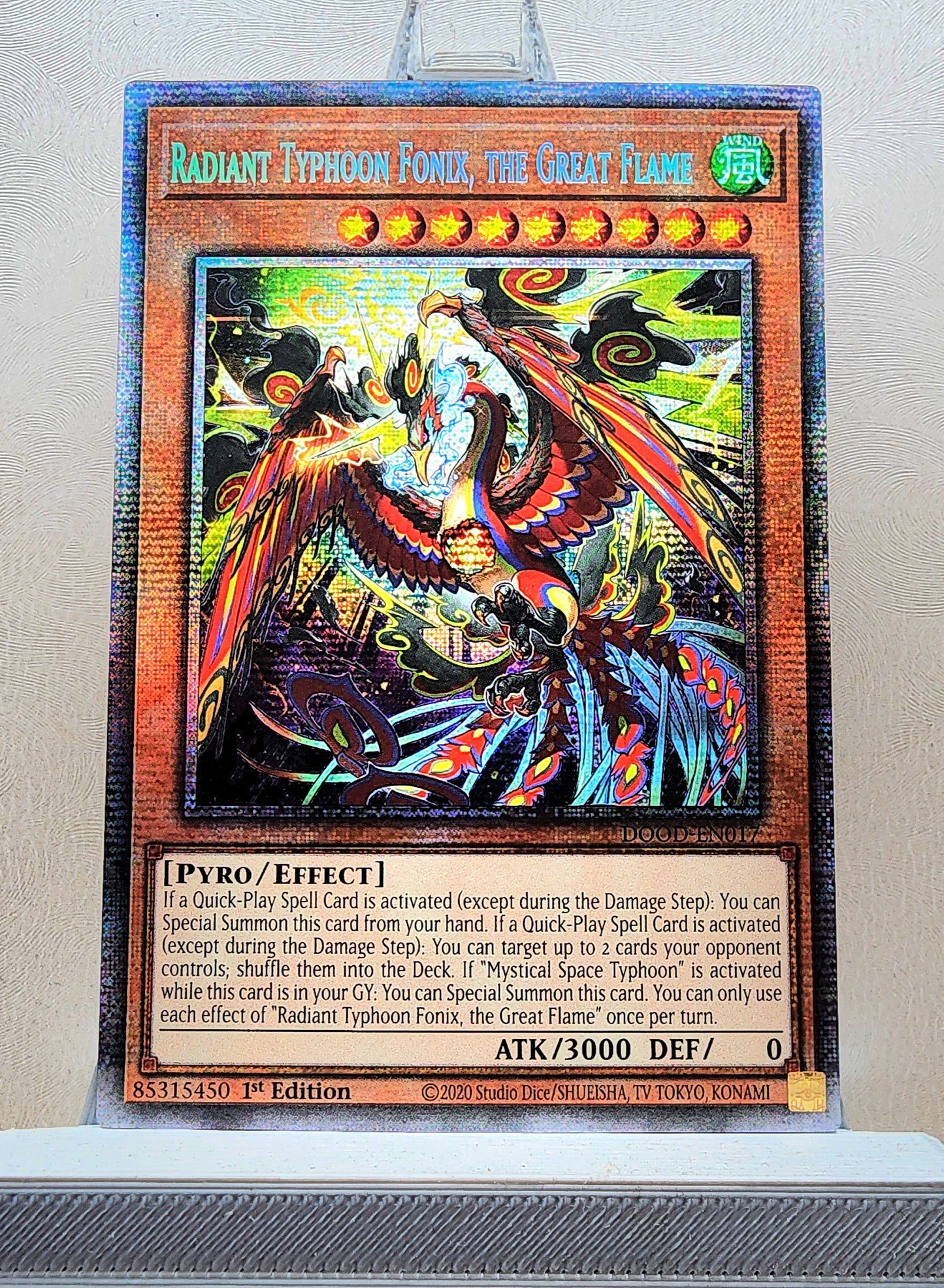 Yugioh! 1x Radiant Typhoon Fonix, the Great Flame (DOOD - Starlight Rare) 1st Edition