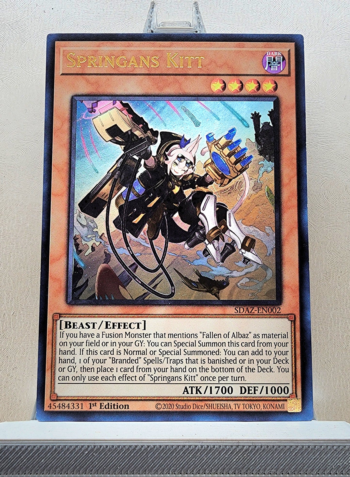 Yugioh! 1x Springans Kitt (SDAZ - Ultra Rare) 1st Edition