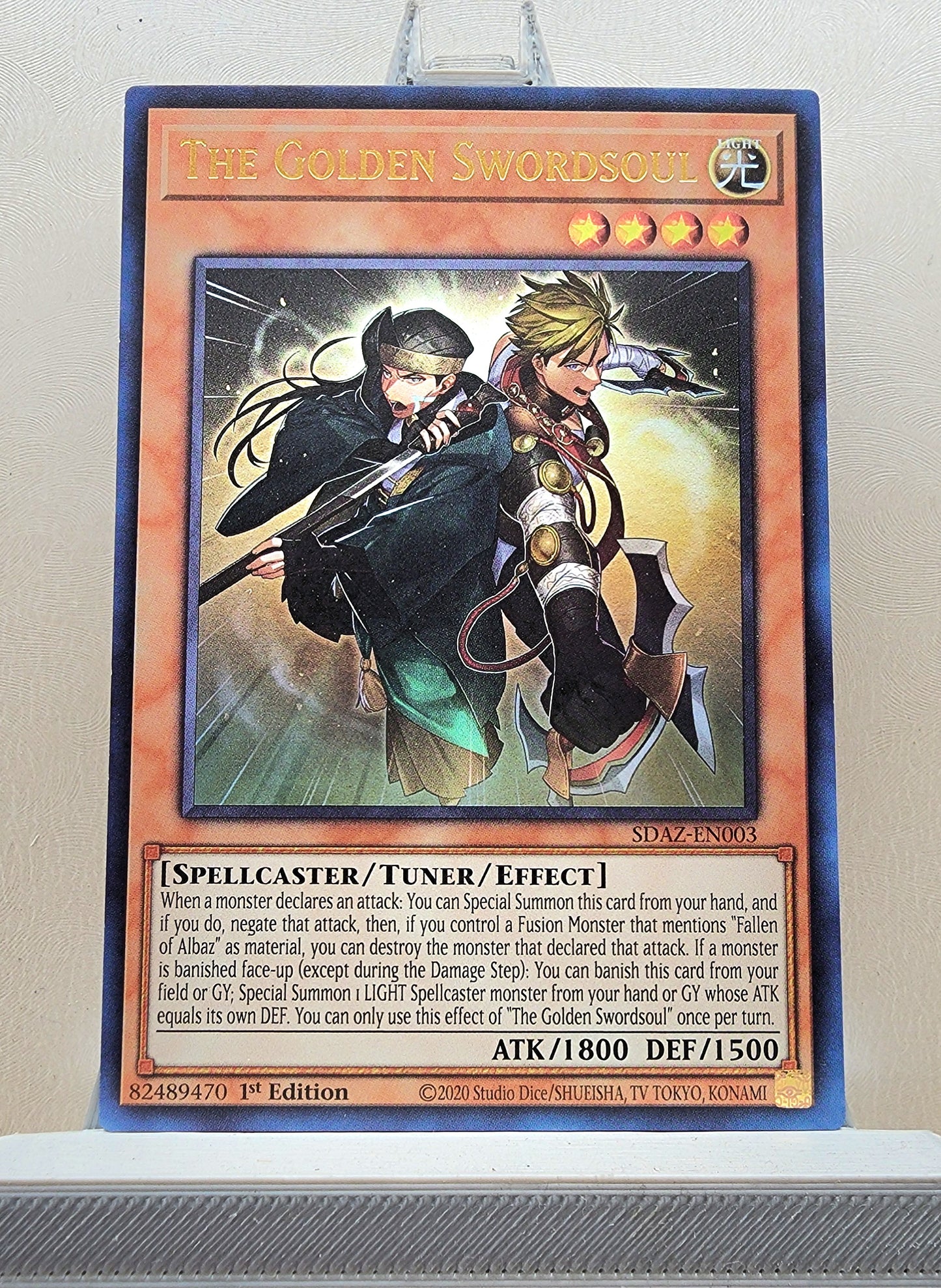 Yugioh! 1x The Golden Swordsoul (SDAZ - Ultra Rare) 1st Edition