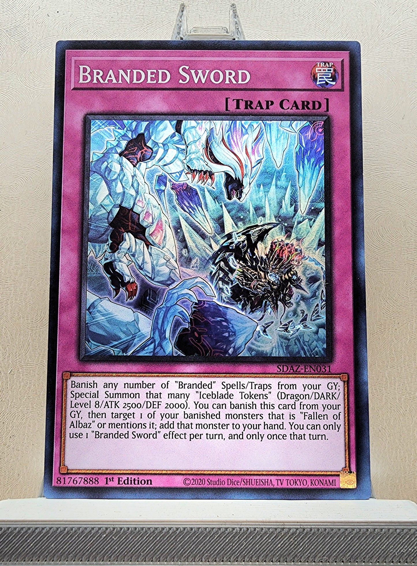 Yugioh! 1x Branded Sword (SDAZ - Super Rare) 1st Edition