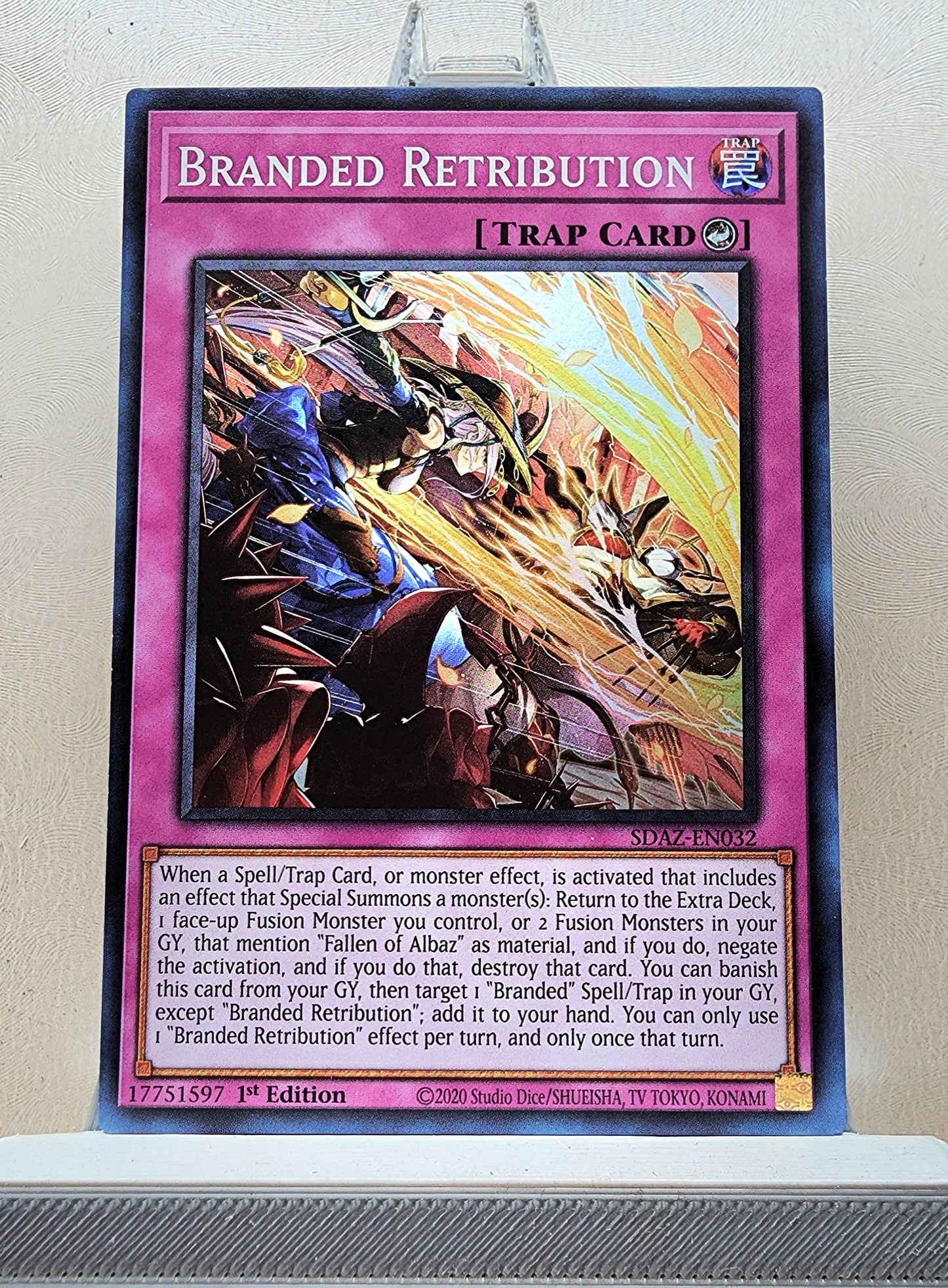 Yugioh! 1x Branded Retribution (SDAZ - Super Rare) 1st Edition