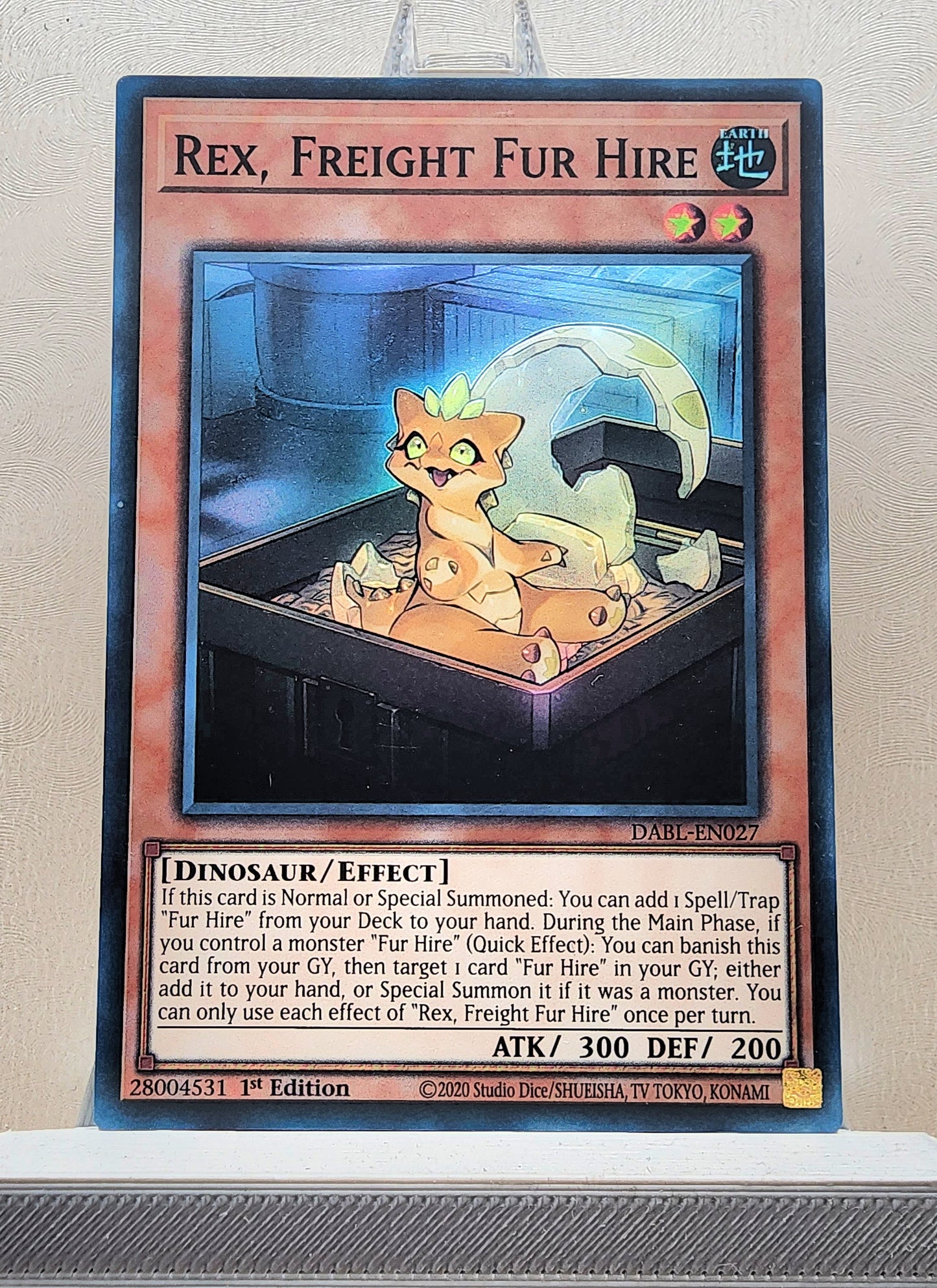 Yugioh! 1x Rex, Freight Fur Hire (DABL - Super Rare) 1st Edition