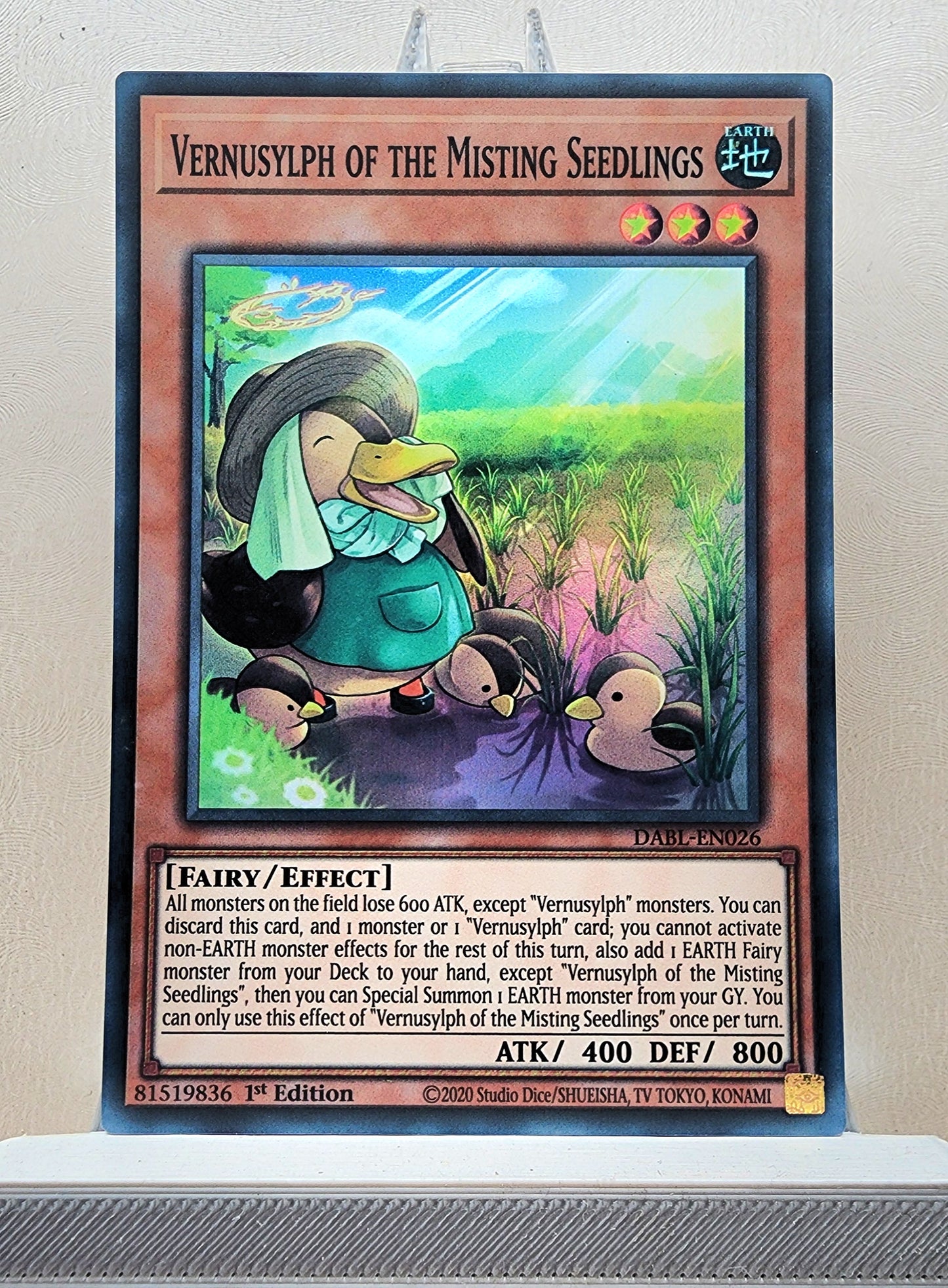 Yugioh! 1x Vernusylph of the Misting Seedlings (DABL - Super Rare) 1st Edition