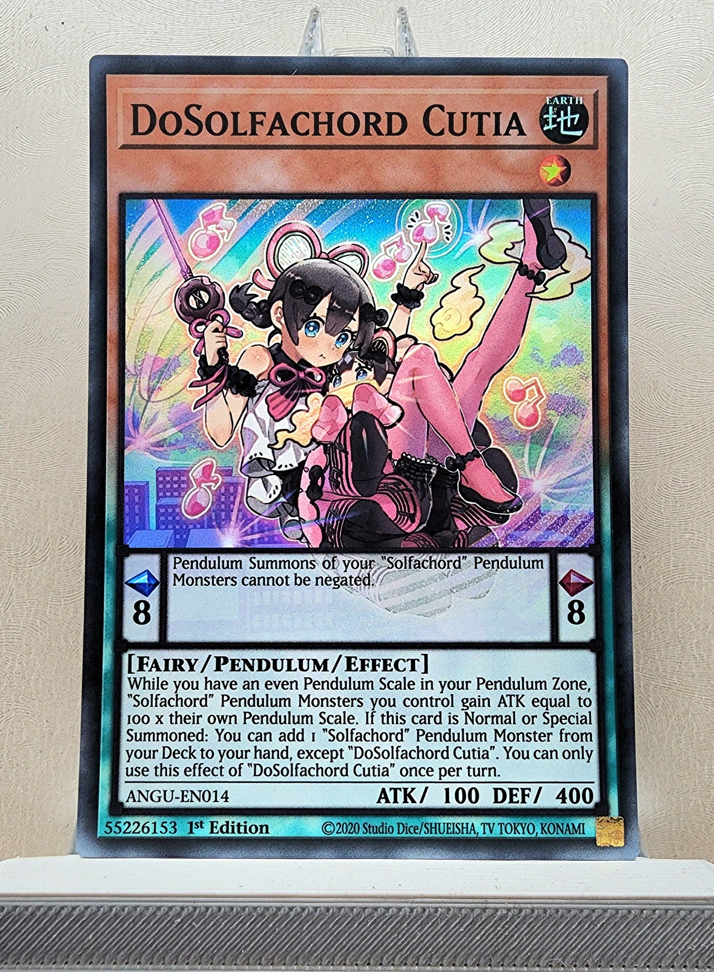 Yugioh! 1x DoSolfachord Cutia (ANGU - Super Rare) 1st Edition