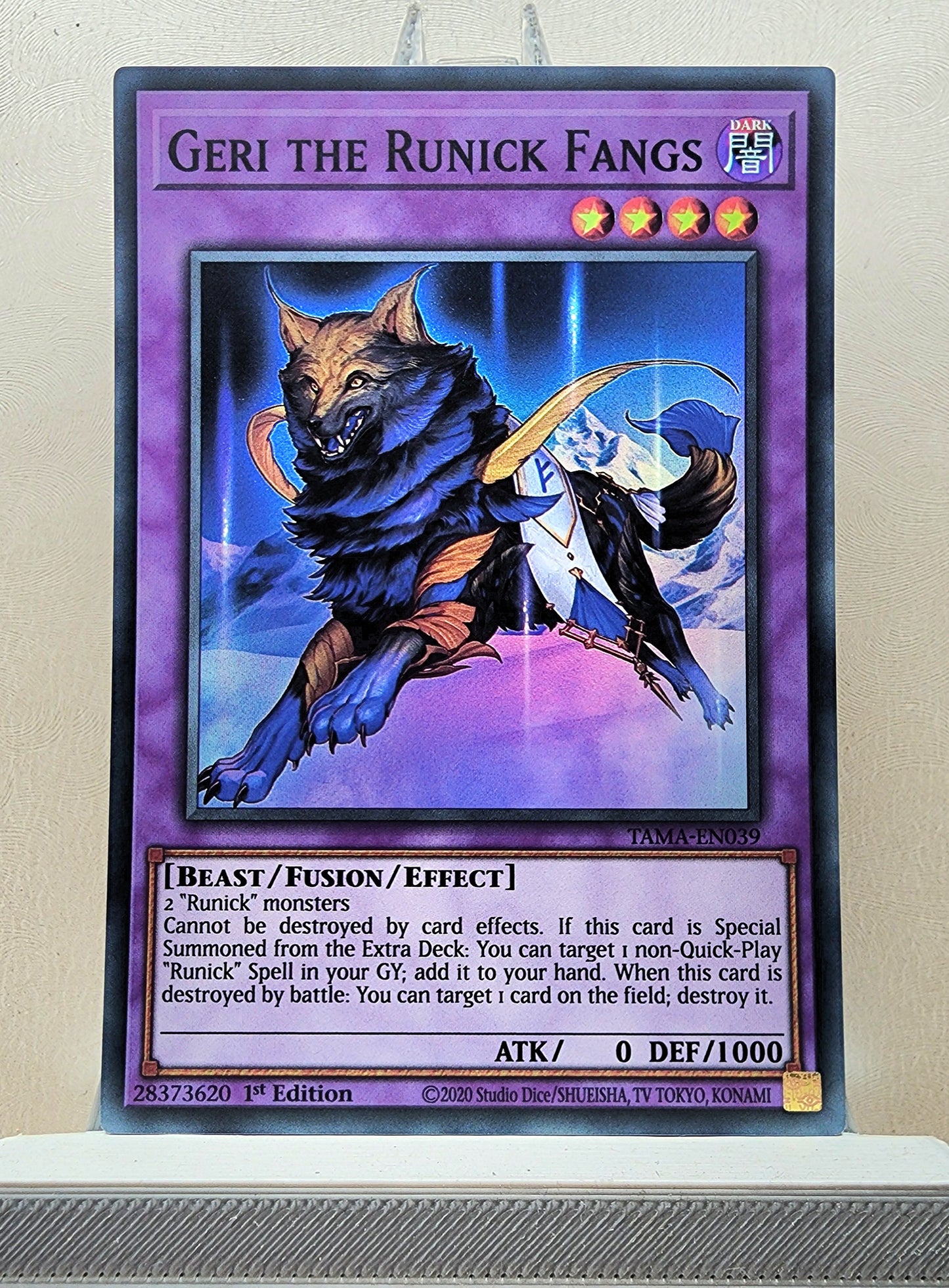 Yugioh! 1x Geri the Runick Fangs (TAMA - Super Rare) 1st Edition