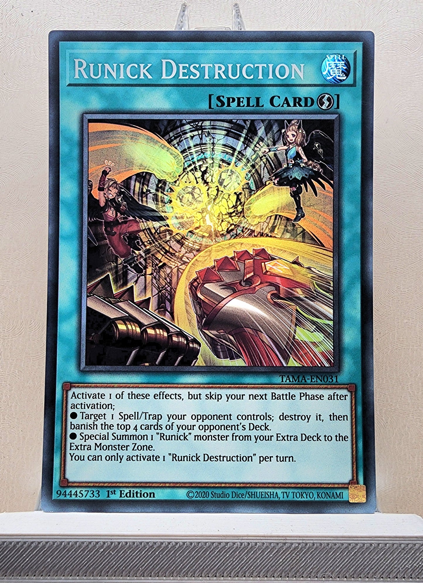 Yugioh! 1x Runick Destruction (TAMA - Super Rare) 1st Edition