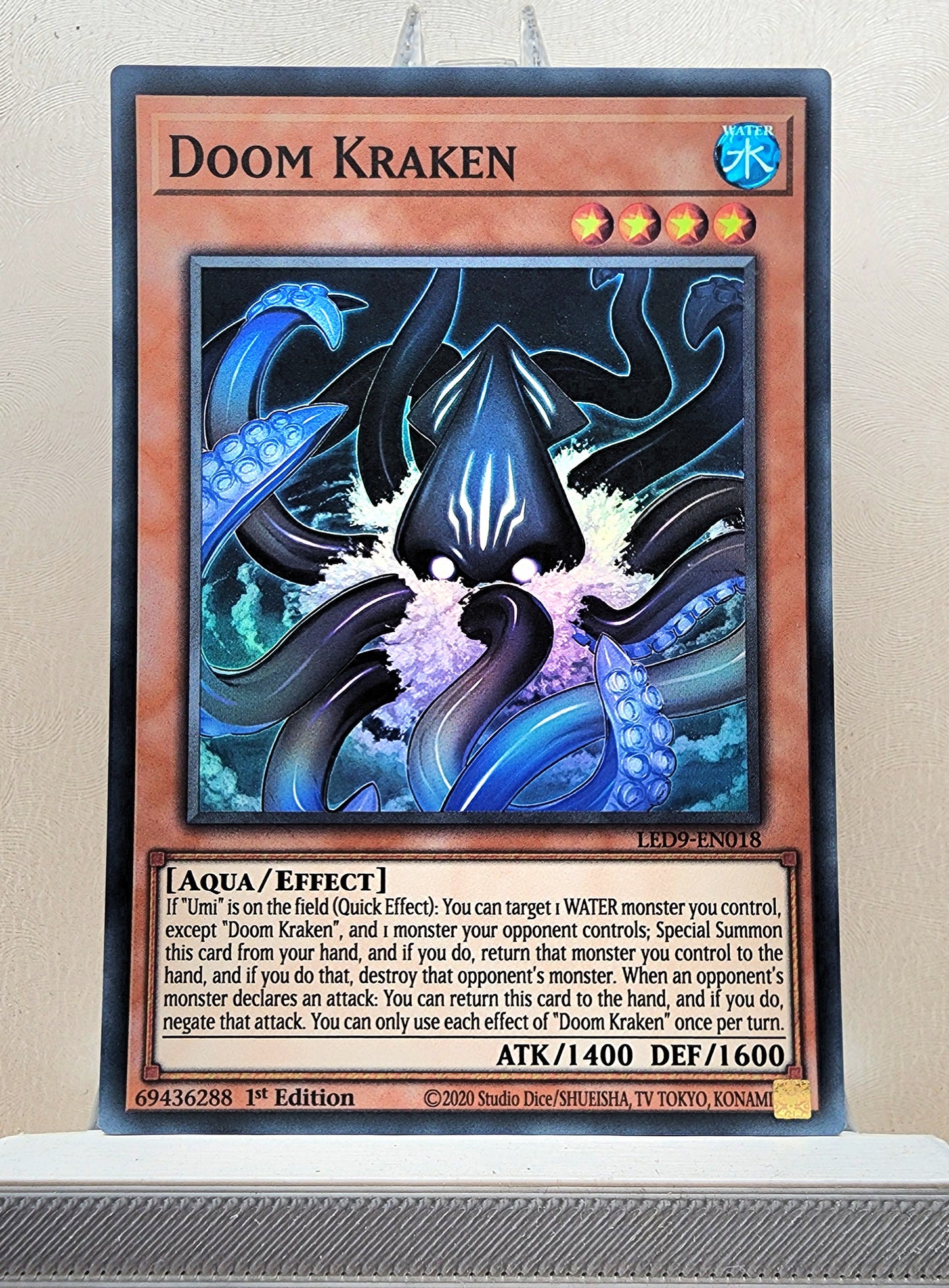 Yugioh! 1x Doom Kraken (LED9 - Super Rare) 1st Edition