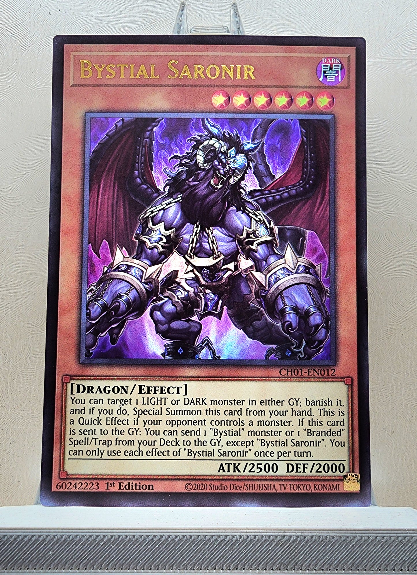 Yugioh! 1x Bystial Saronir (CH01 - Ultra Rare) 1st Edition