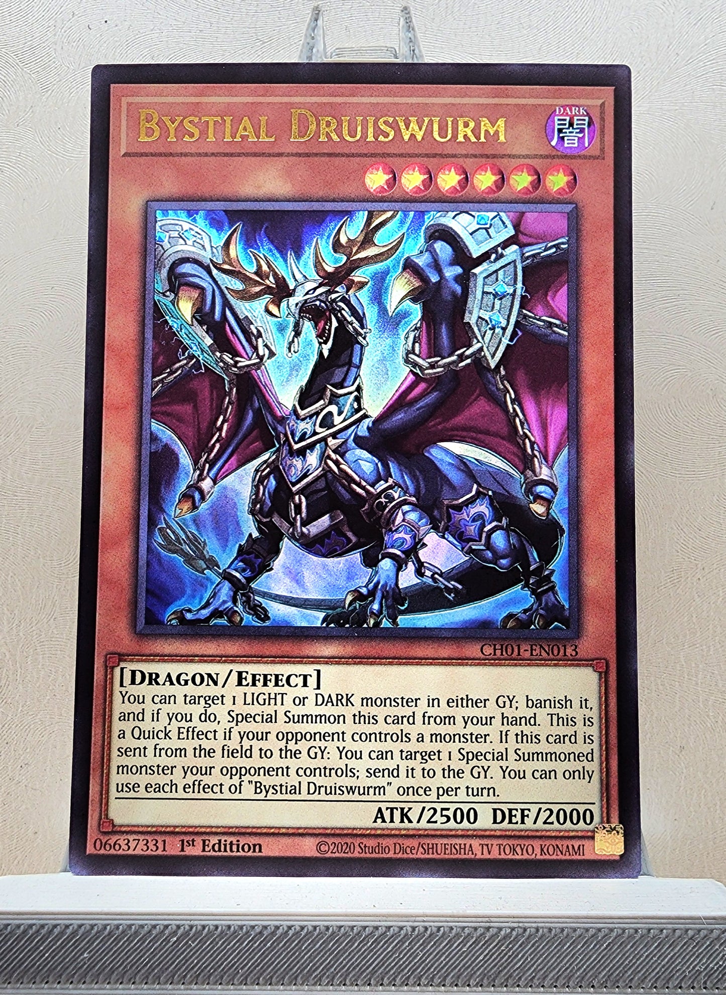 Yugioh! 1x Bystial Druiswurm (CH01 - Ultra Rare) 1st Edition
