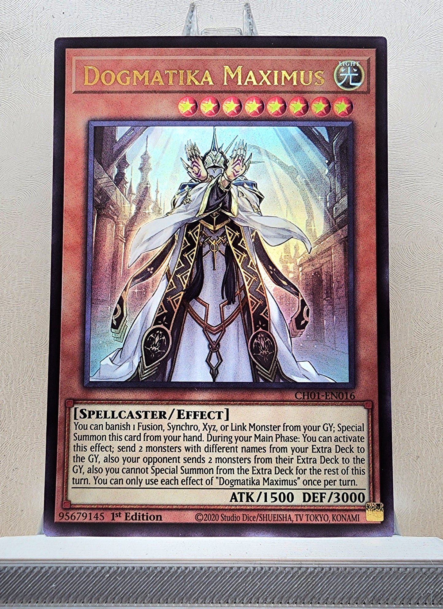 Yugioh! 1x Dogmatika Maximus (CH01 - Ultra Rare) 1st Edition