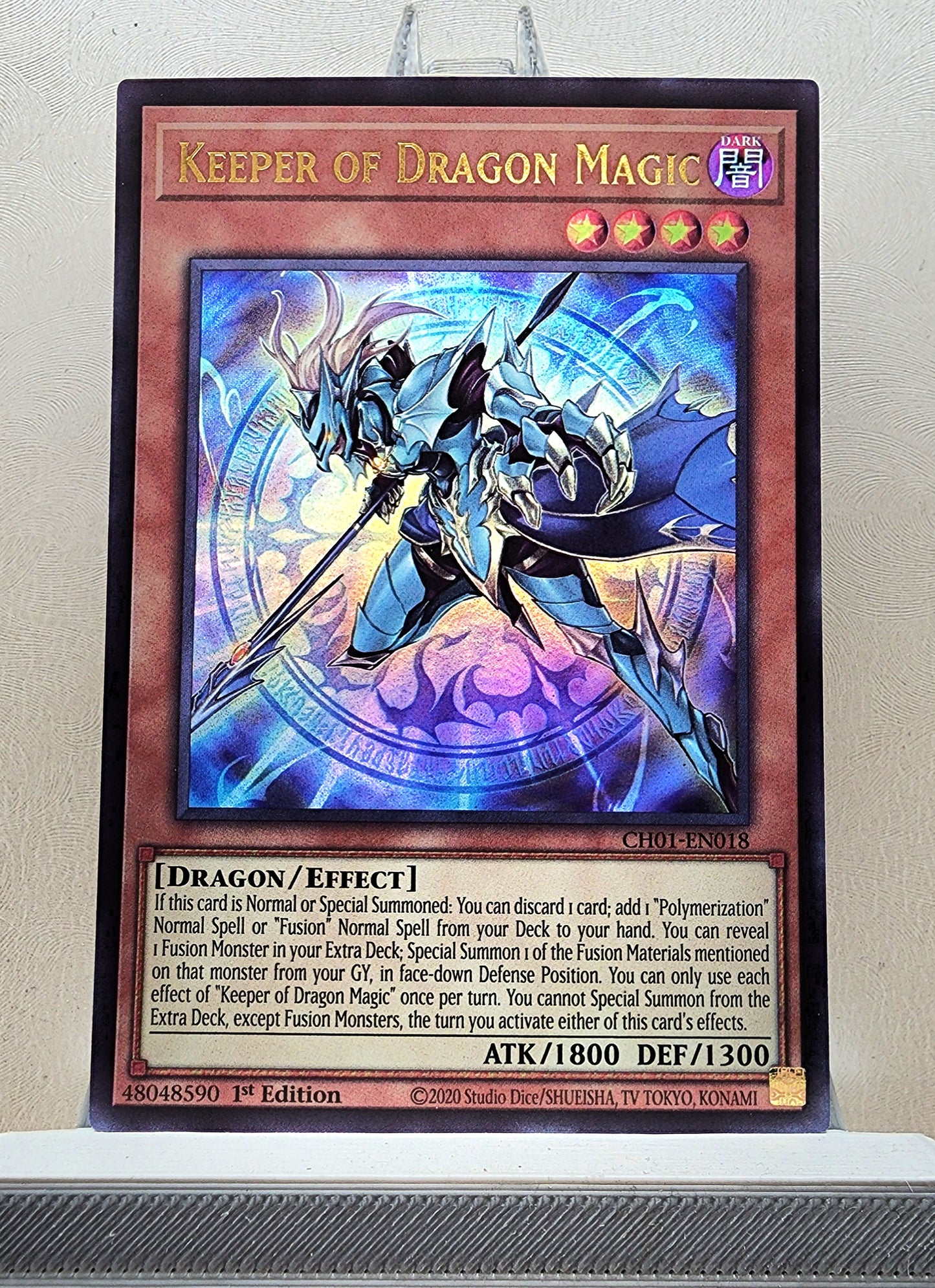 Yugioh! 1x Keeper of Dragon Magic (CH01 - Ultra Rare) 1st Edition