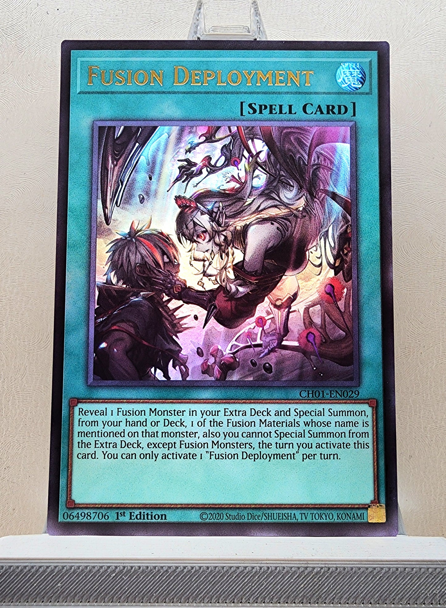 Yugioh! 1x Fusion Deployment New Art (CH01 - Ultra Rare) 1st Edition