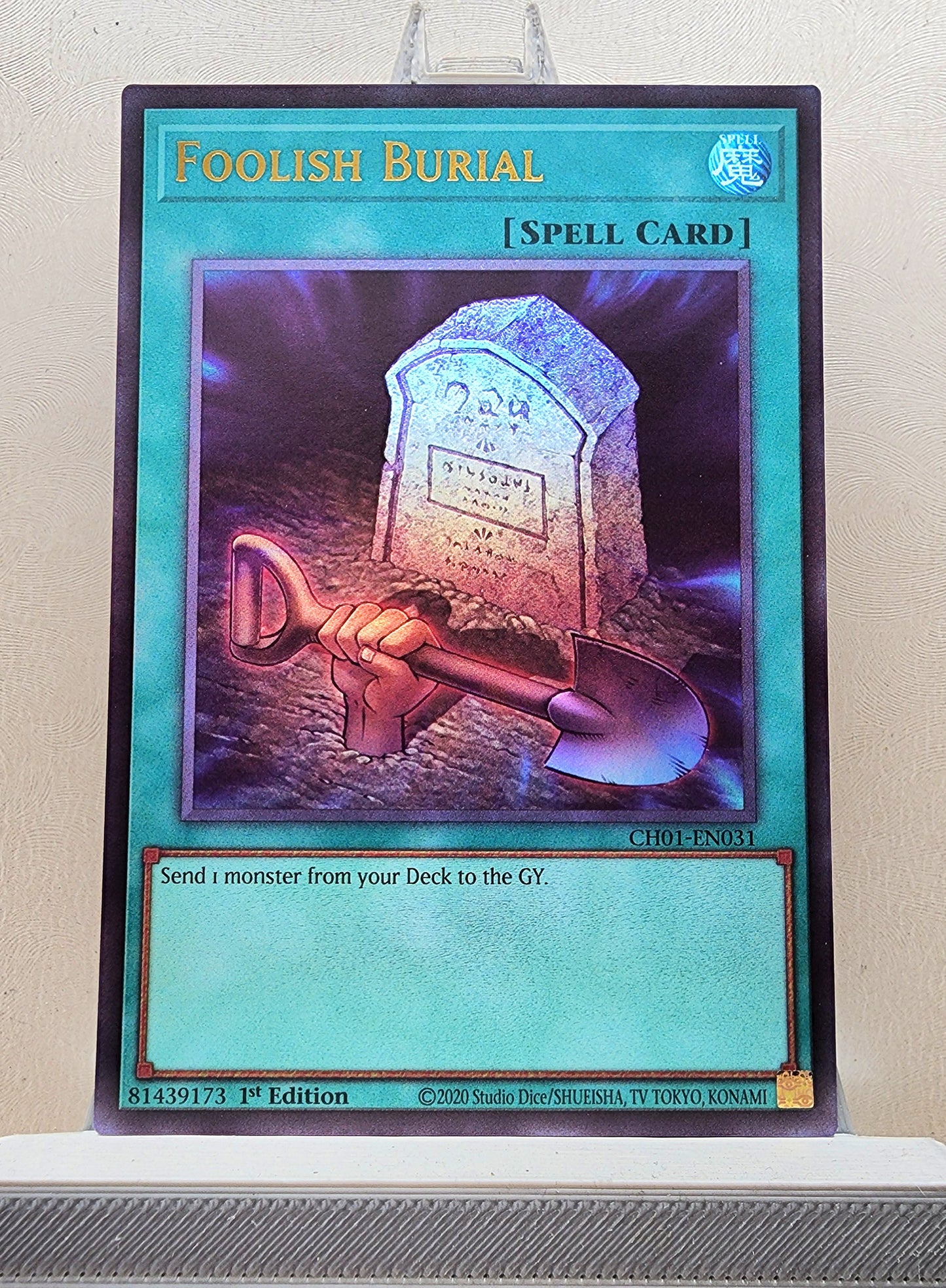 Yugioh! 1x Foolish Burial (CH01 - Ultra Rare) 1st Edition