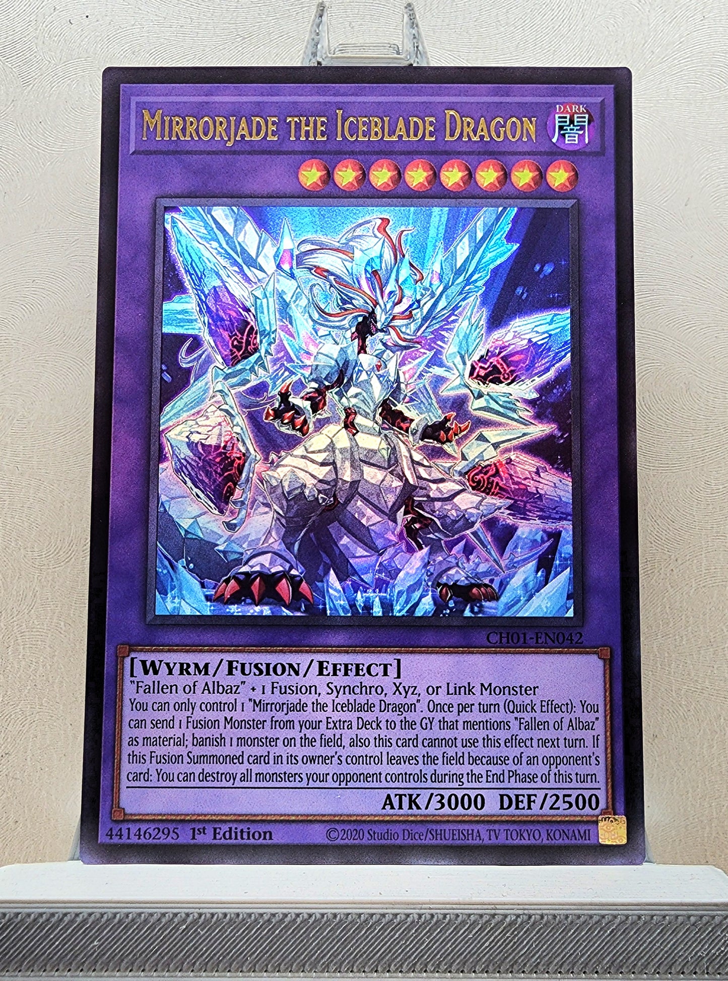 Yugioh! 1x Mirrorjade the Iceblade Dragon (CH01 - Ultra Rare) 1st Edition