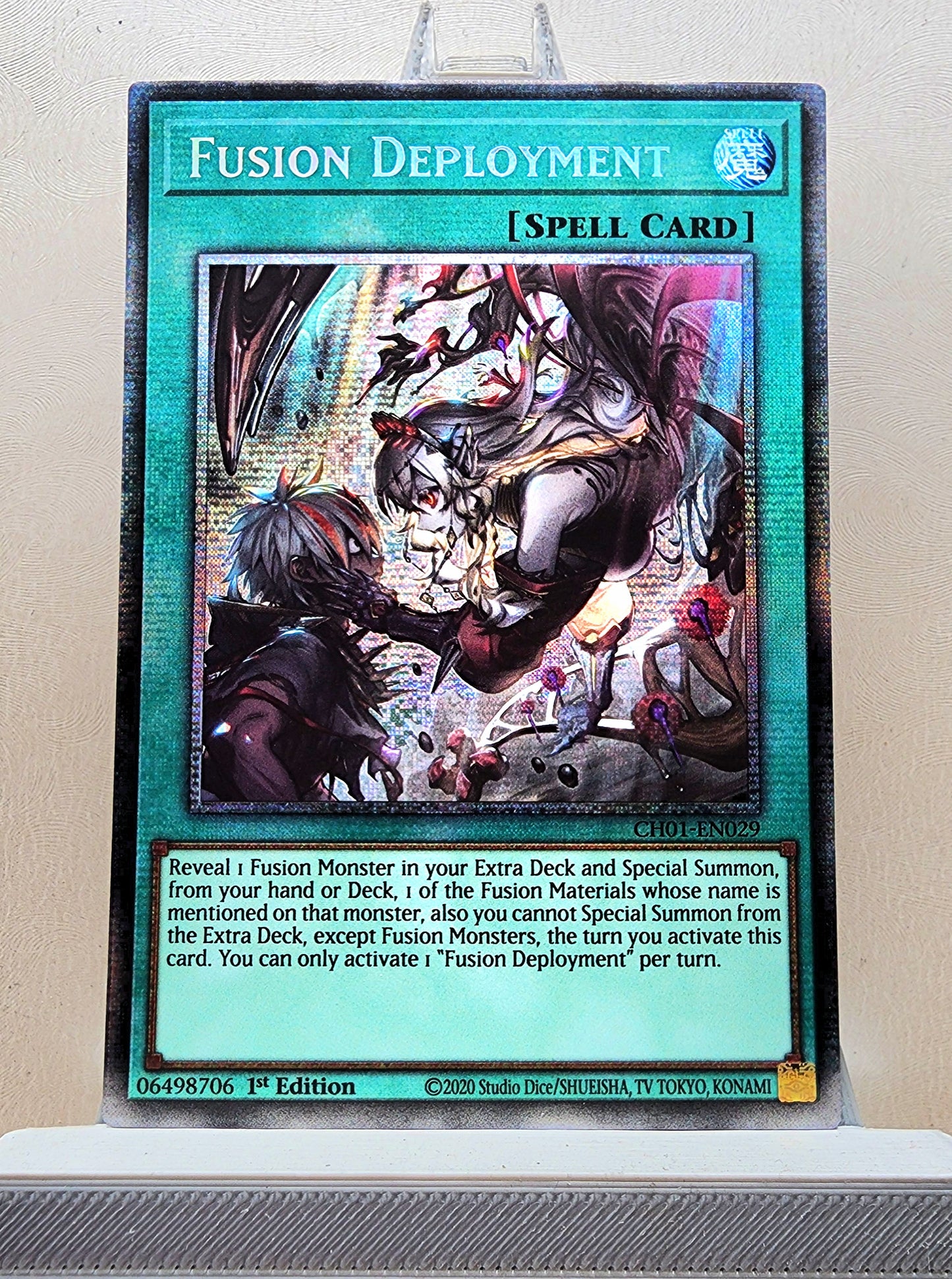 Yugioh! 1x Fusion Deployment New Art (CH01 - Starlight Rare) 1st Edition