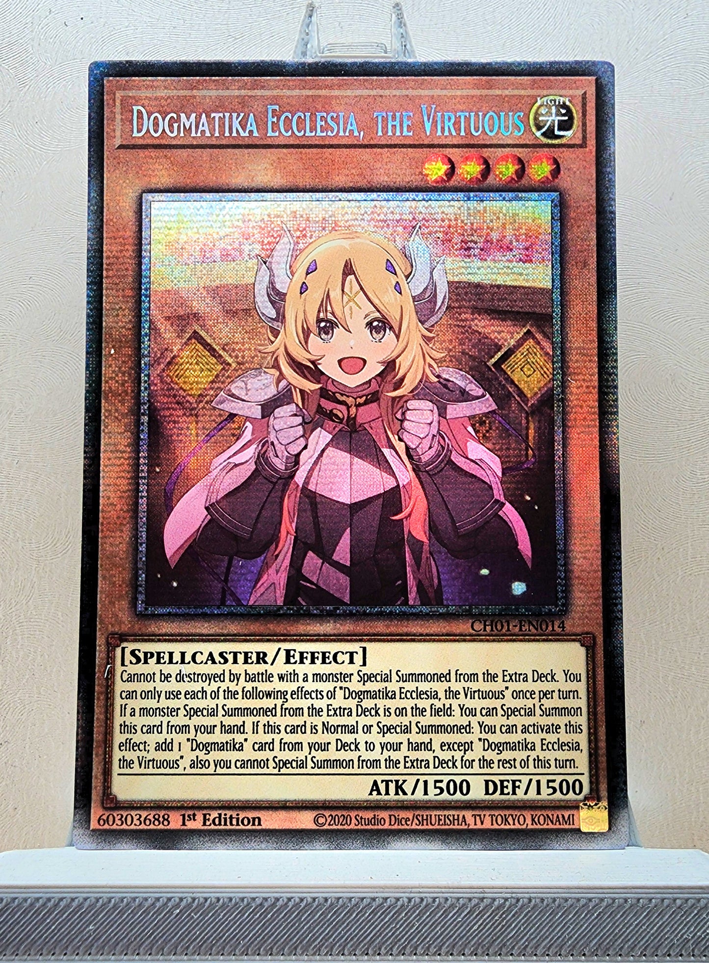 Yugioh! 1x Dogmatika Ecclesia, the Virtuous (CH01 - Starlight Rare) 1st Edition