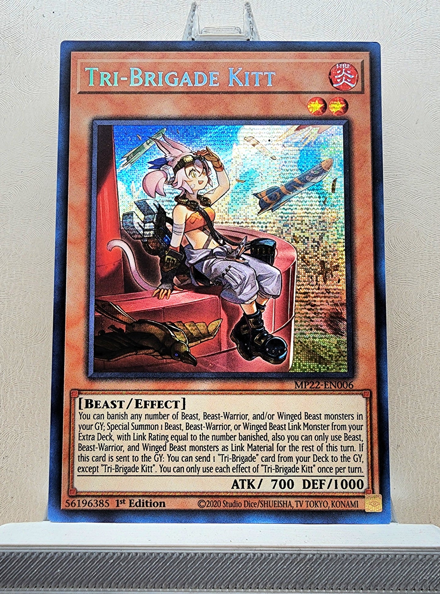 Yugioh! 1x Tri-Brigade Kitt (MP22 - Prismatic Secret Rare) 1st Edition
