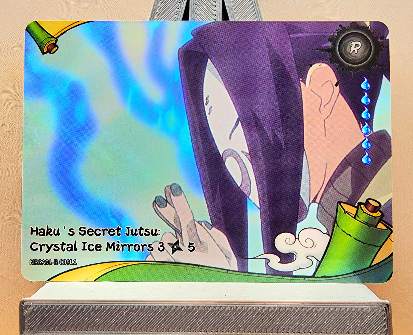 Naruto! 1x Haku's Secret Jutsu: Crystal Ice Mirrors 3𖣘5 - R (NRSA01-R-038L1 - 2025 Kayou Naruto: Heaven Scroll English)