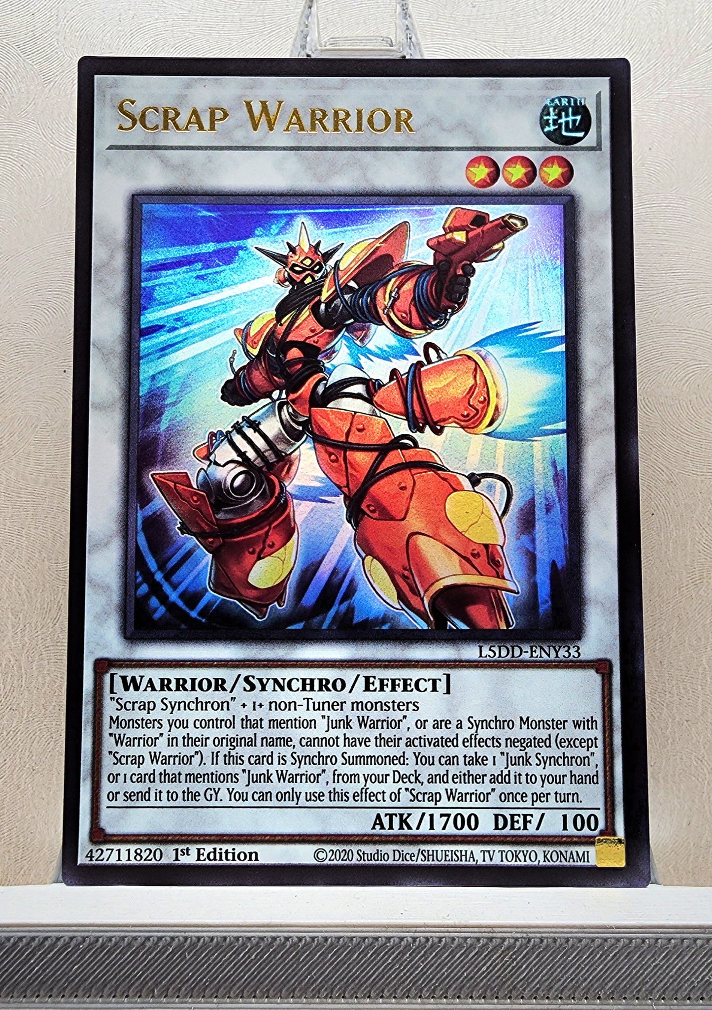 Yugioh! 1x Scrap Warrior (L5DD - Ultra Rare) 1st Edition
