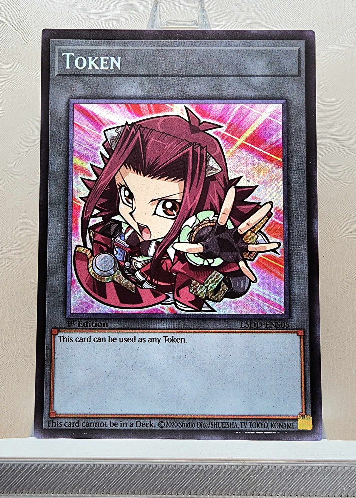 Yugioh! 1x Akiza Token Chibi Artwork (L5DD - Secret Rare) 1st Edition