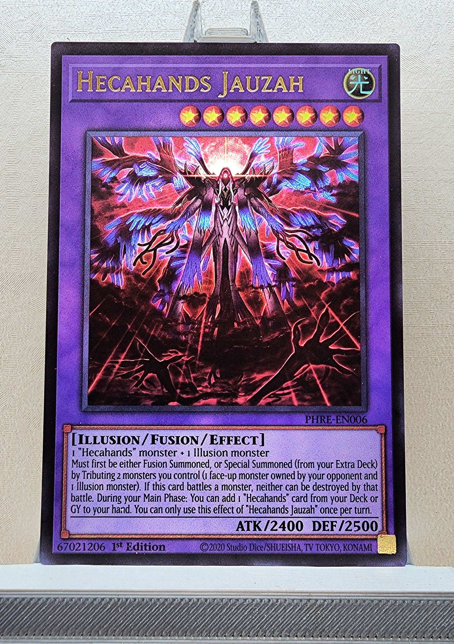 Yugioh! 1x Hecahands Jauzah (PHRE - Ultra Rare) 1st Edition