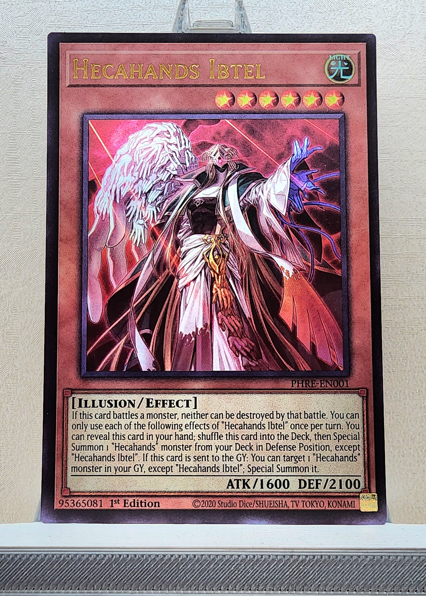 Yugioh! 1x Hecahands Ibtel (PHRE - Ultra Rare) 1st Edition