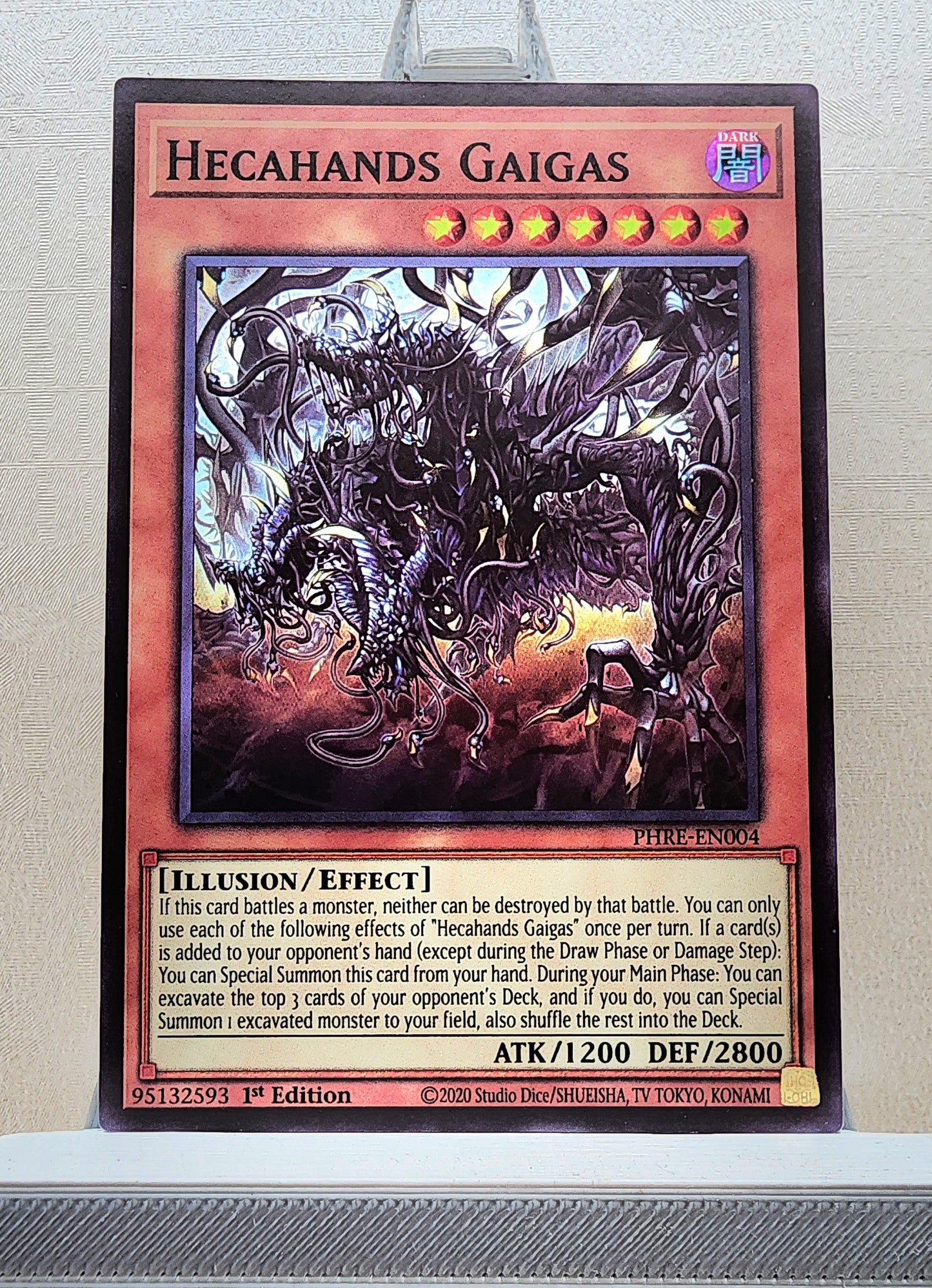 Yugioh! 1x Hecahands Gaigas (PHRE - Super Rare) 1st Edition
