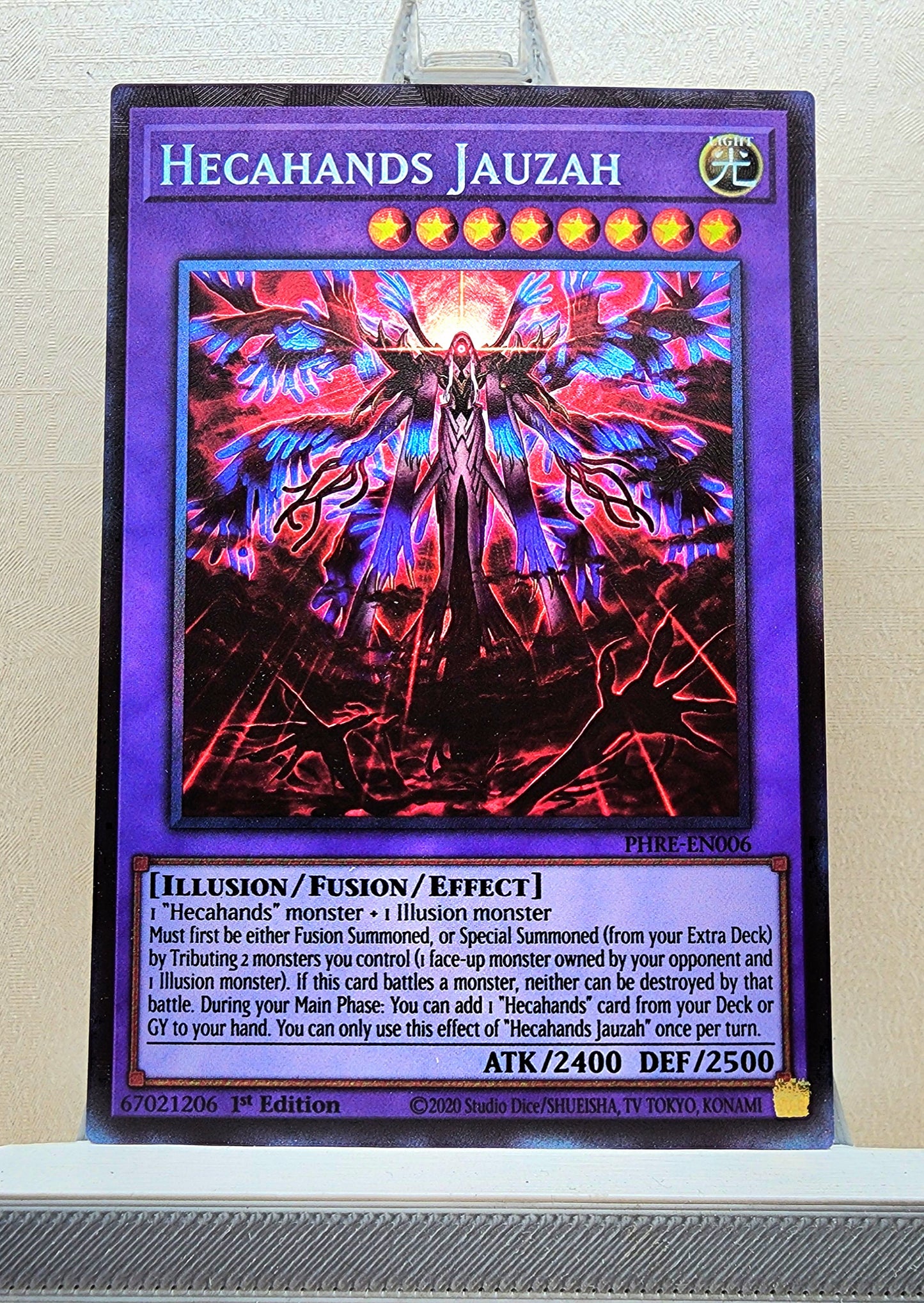Yugioh! 1x Hecahands Jauzah (PHRE - Collectors Rare) 1st Edition
