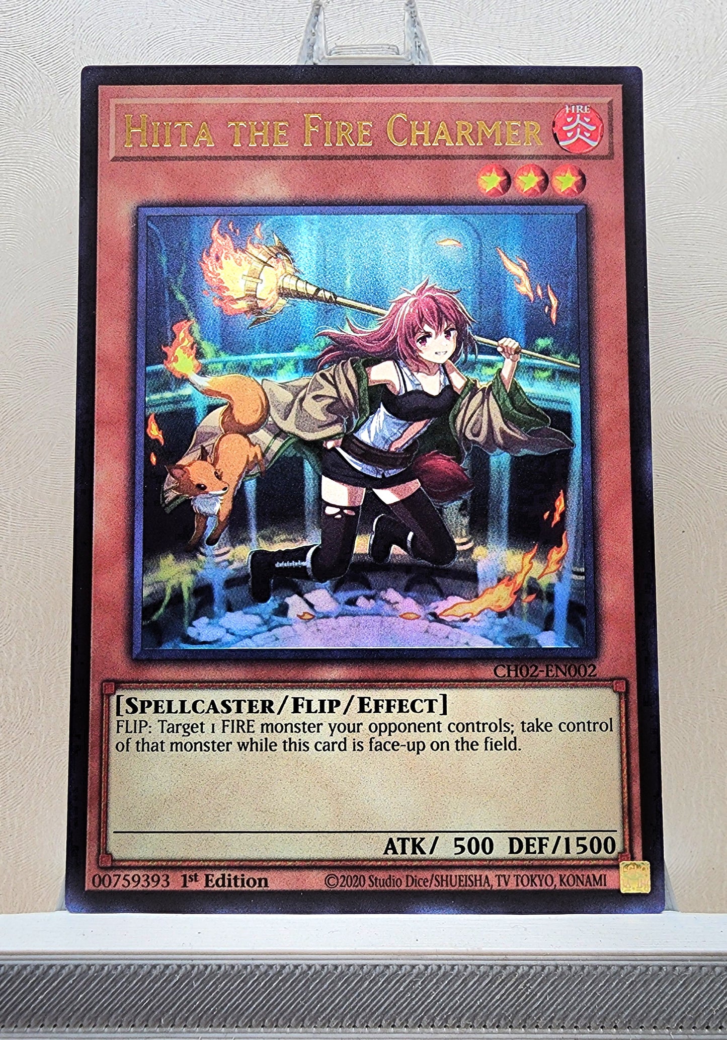 Yugioh! 1x Hiita the Fire Charmer (CH02 - Ultra Rare) 1st Edition