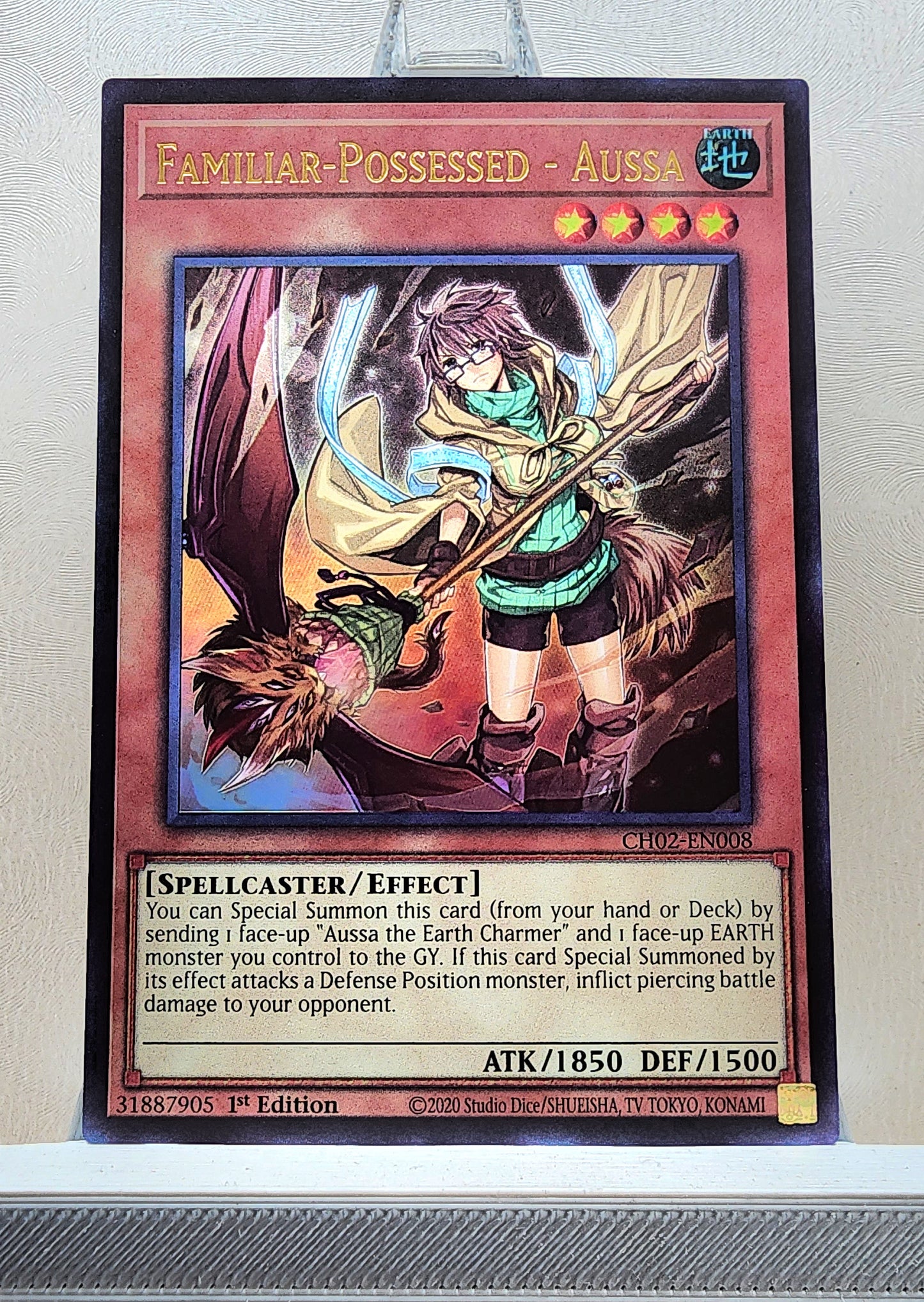 Yugioh! 1x Familiar-Possessed - Aussa Alt Art (CH02 - Ultra Rare) 1st Edition