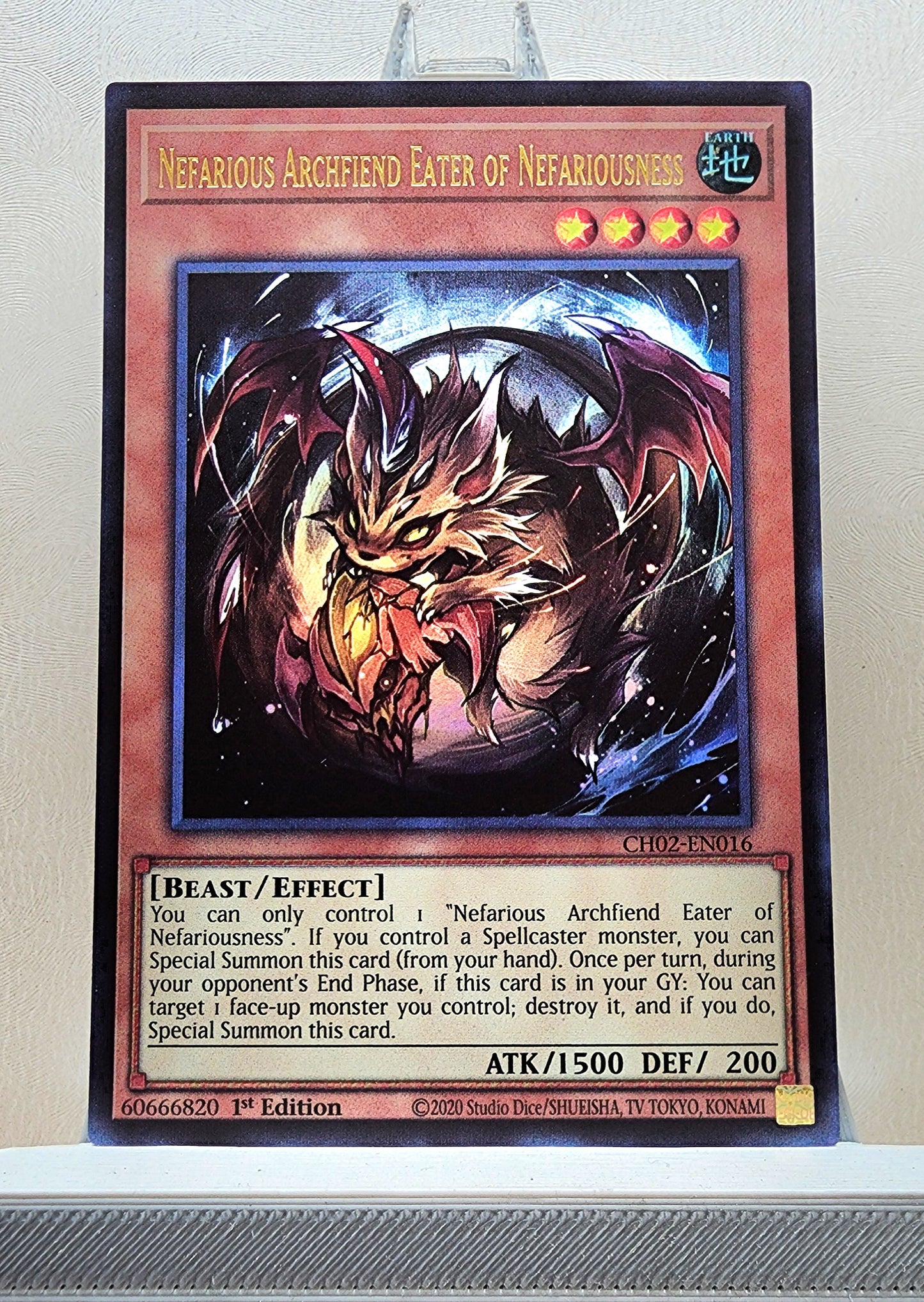 Yugioh! 1x Nefarious Archfiend Eater of Nefariousness (CH02 - Ultra Rare) 1st Edition