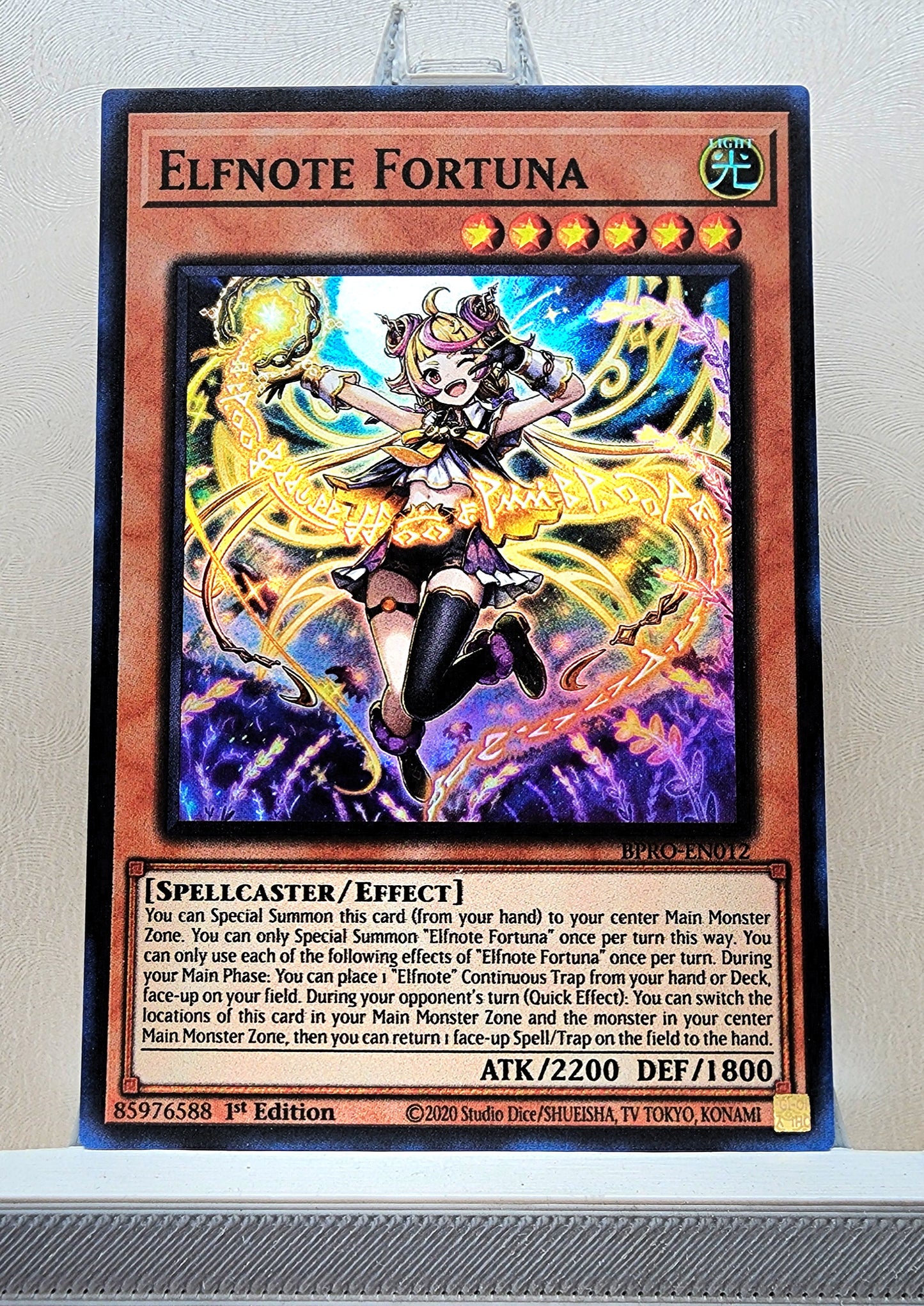 Yugioh! 1x Elfnote Fortuna (BPRO - Super Rare) 1st Edition