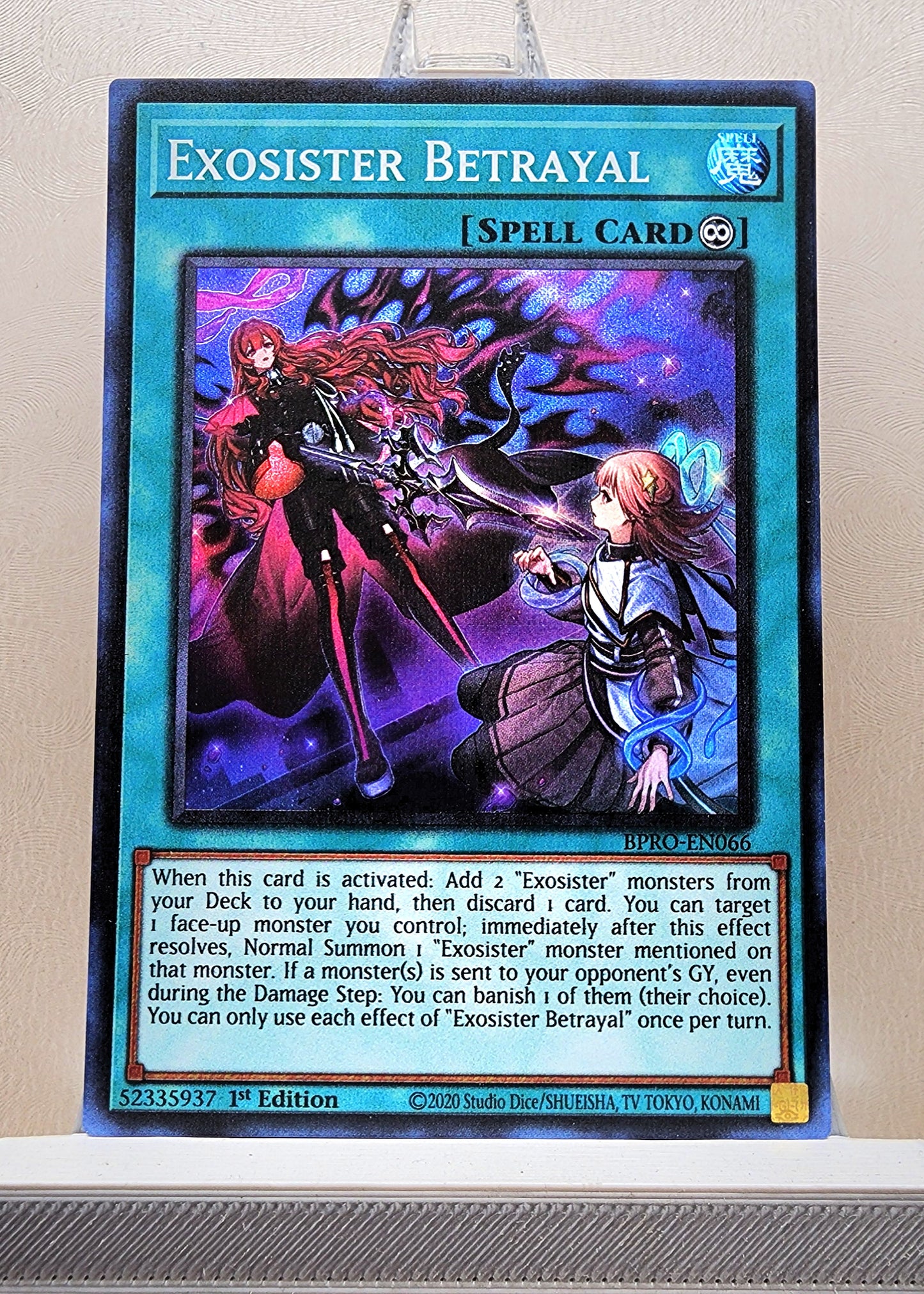 Yugioh! 1x Exosister Betrayal (BPRO - Super Rare) 1st Edition
