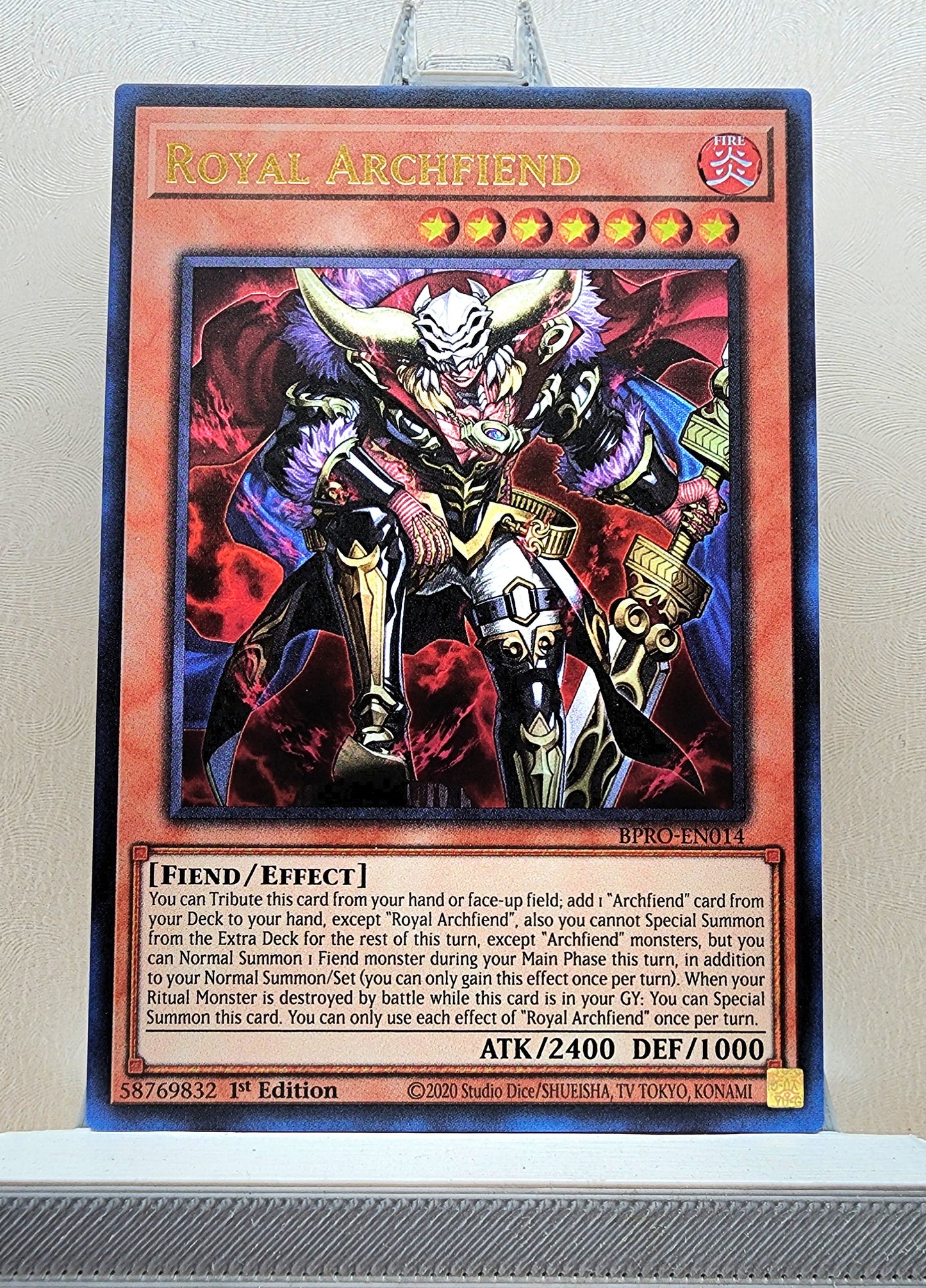 Yugioh! 1x Royal Archfiend (BPRO - Ultra Rare) 1st Edition