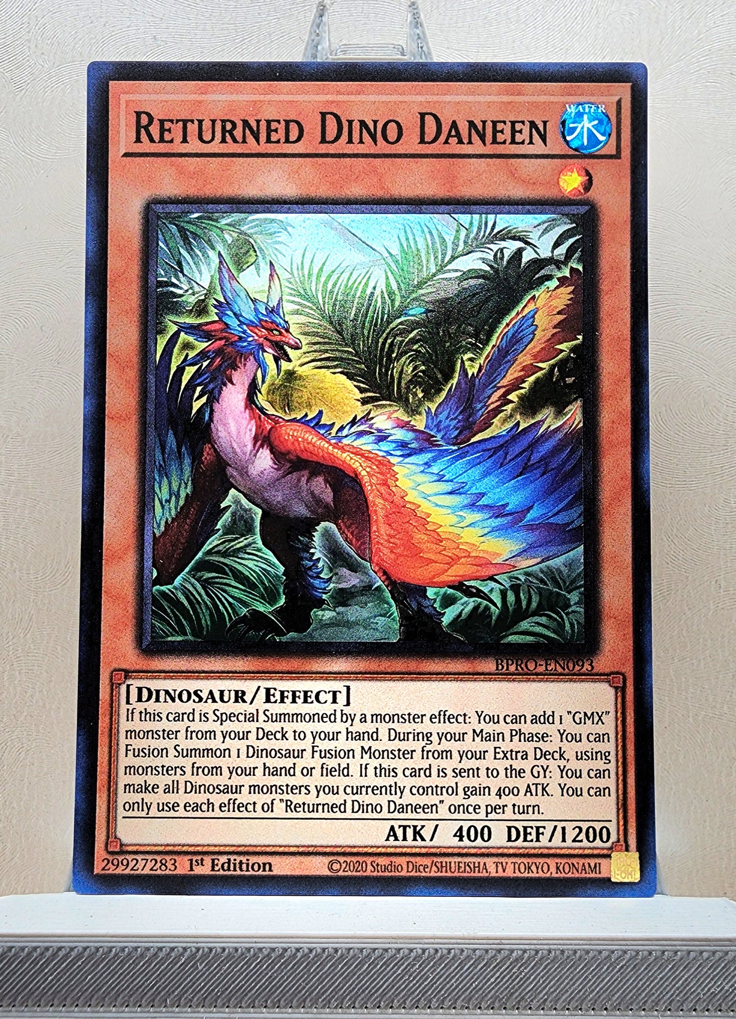 Yugioh! 1x Returned Dino Daneen (BPRO - Super Rare) 1st Edition