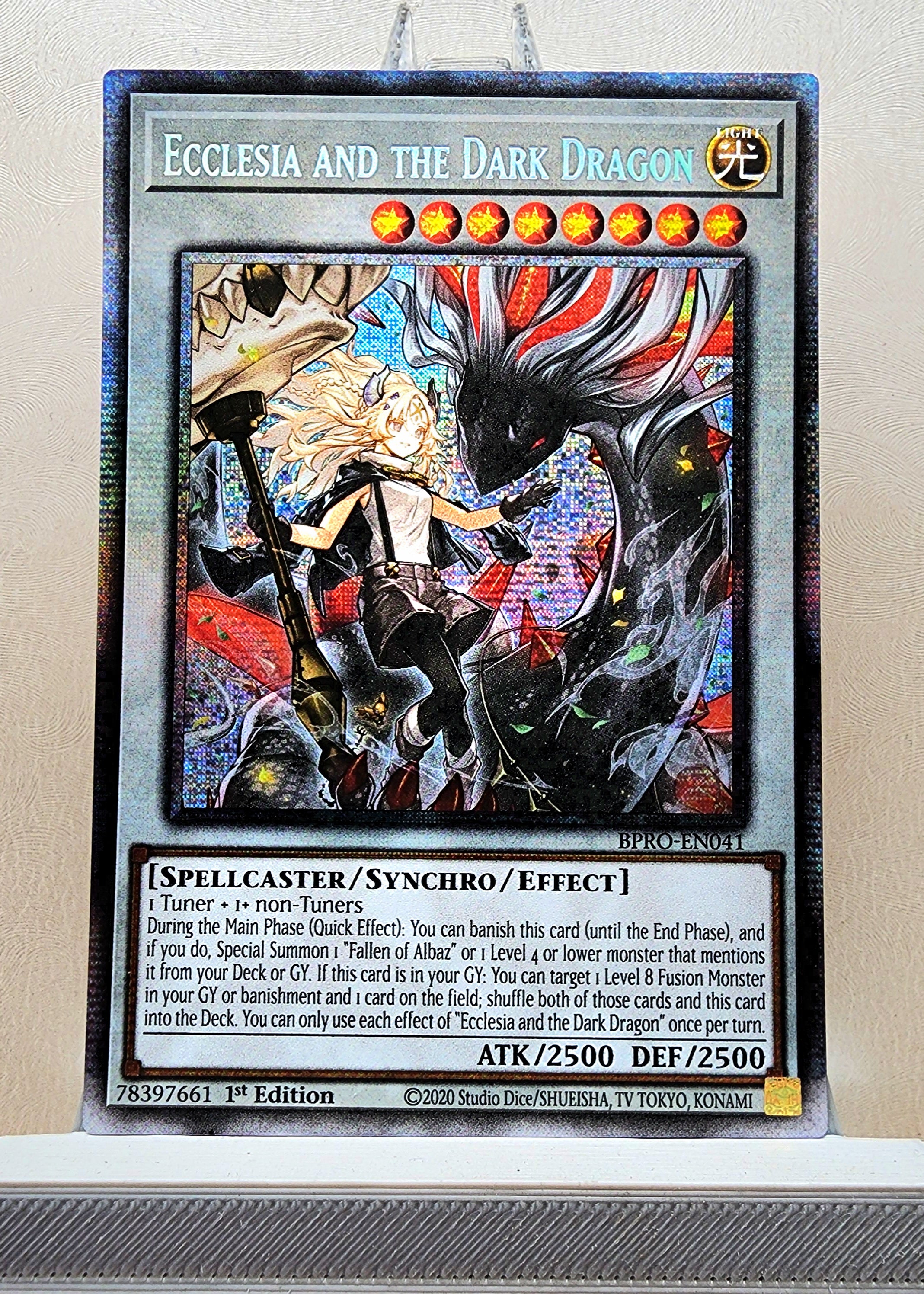 Yugioh! 1x Ecclesia and the Dark Dragon (BPRO - Starlight Rare) 1st Ed ...