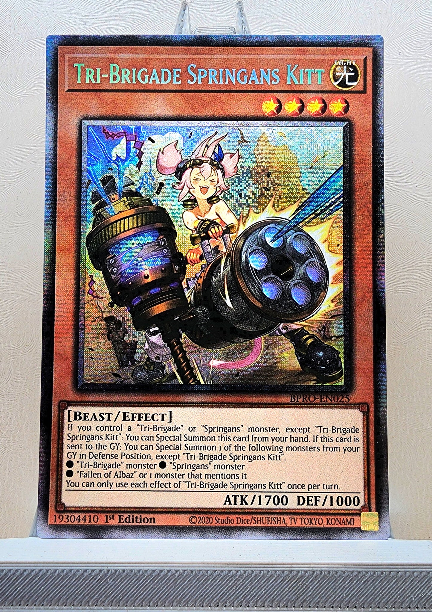 Yugioh! 1x Tri-Brigade Springans Kitt (BPRO - Starlight Rare) 1st Edition