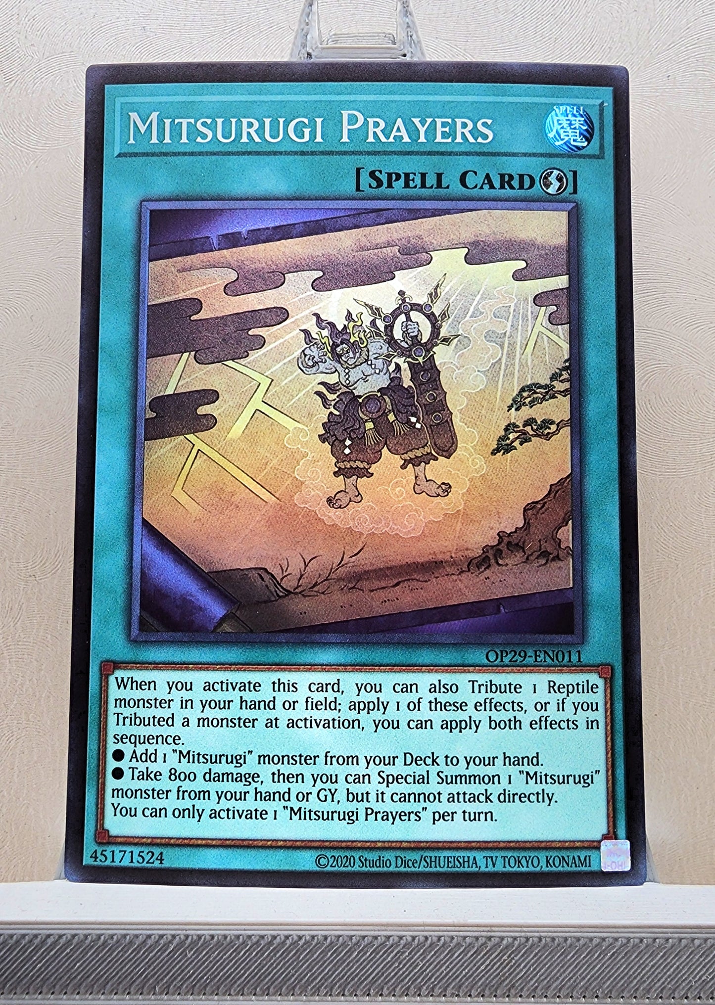 Yugioh! 1x Mitsurugi Prayers (OP29 - Super Rare) Unli Edition