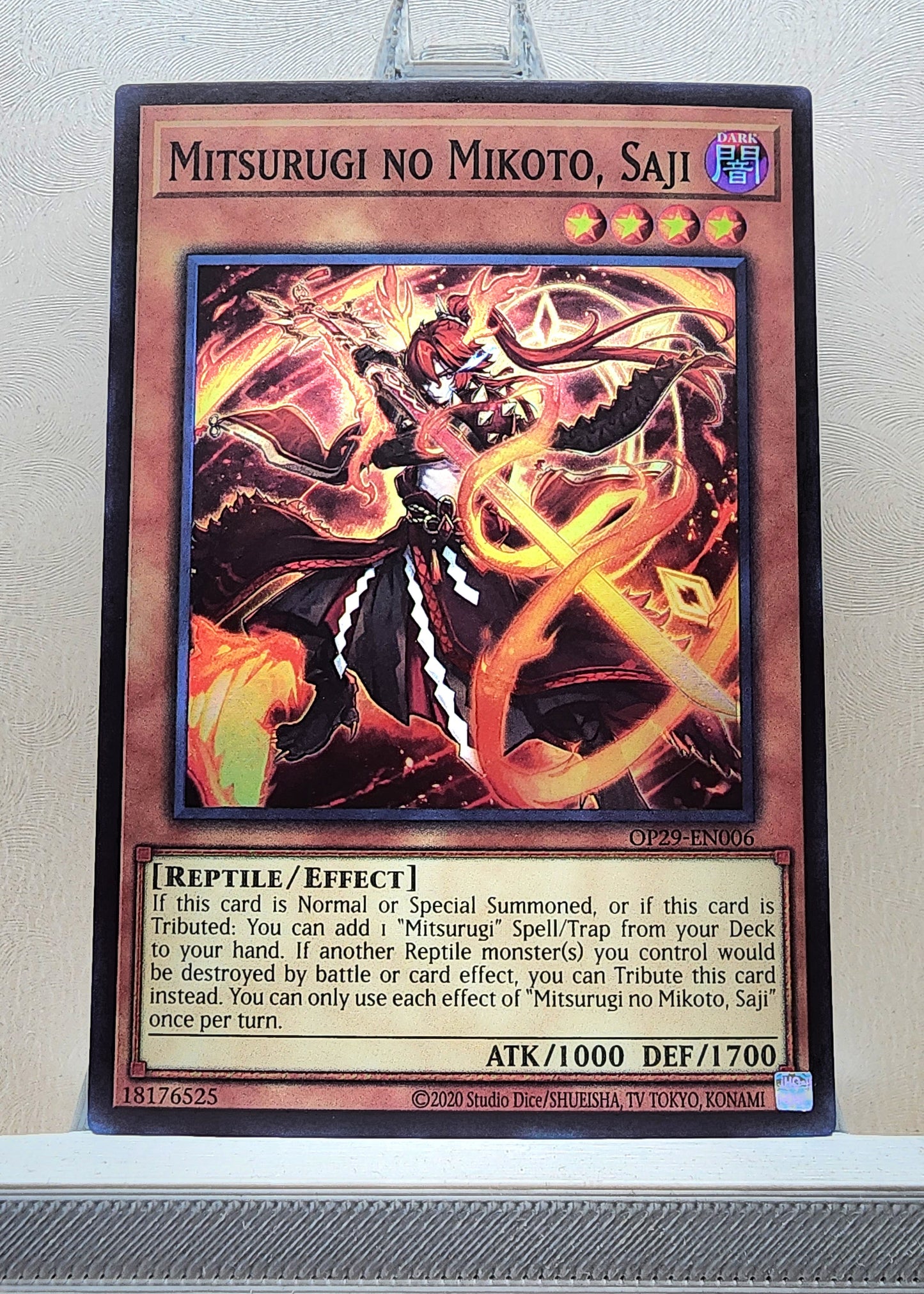 Yugioh! 1x Mitsurugi no Mikoto, Saji (OP29 - Super Rare) Unli Edition