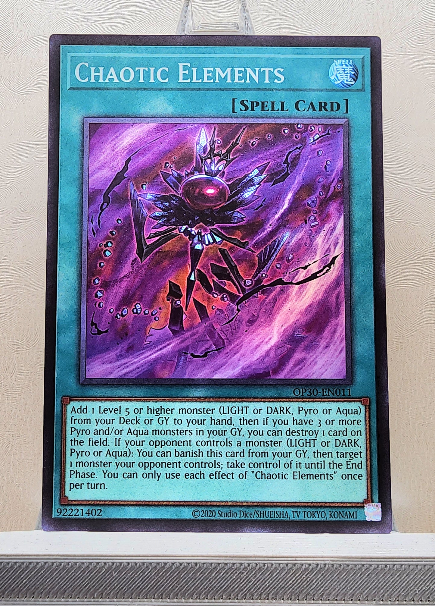 Yugioh! 1x Chaotic Elements (OP30 - Super Rare) Unli Edition