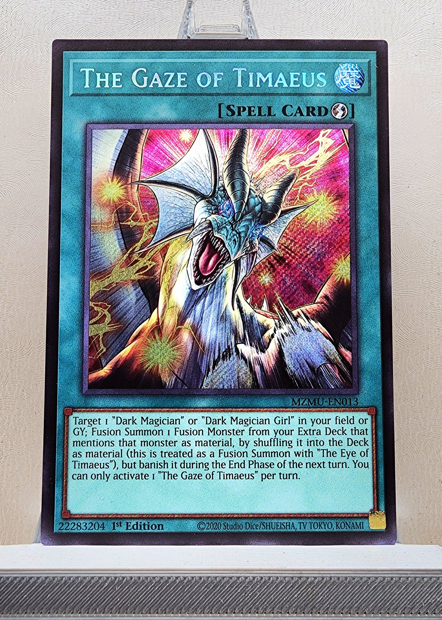 Yugioh! 1x The Gaze of Timaeus (MZMU - Secret Rare) 1st Edition