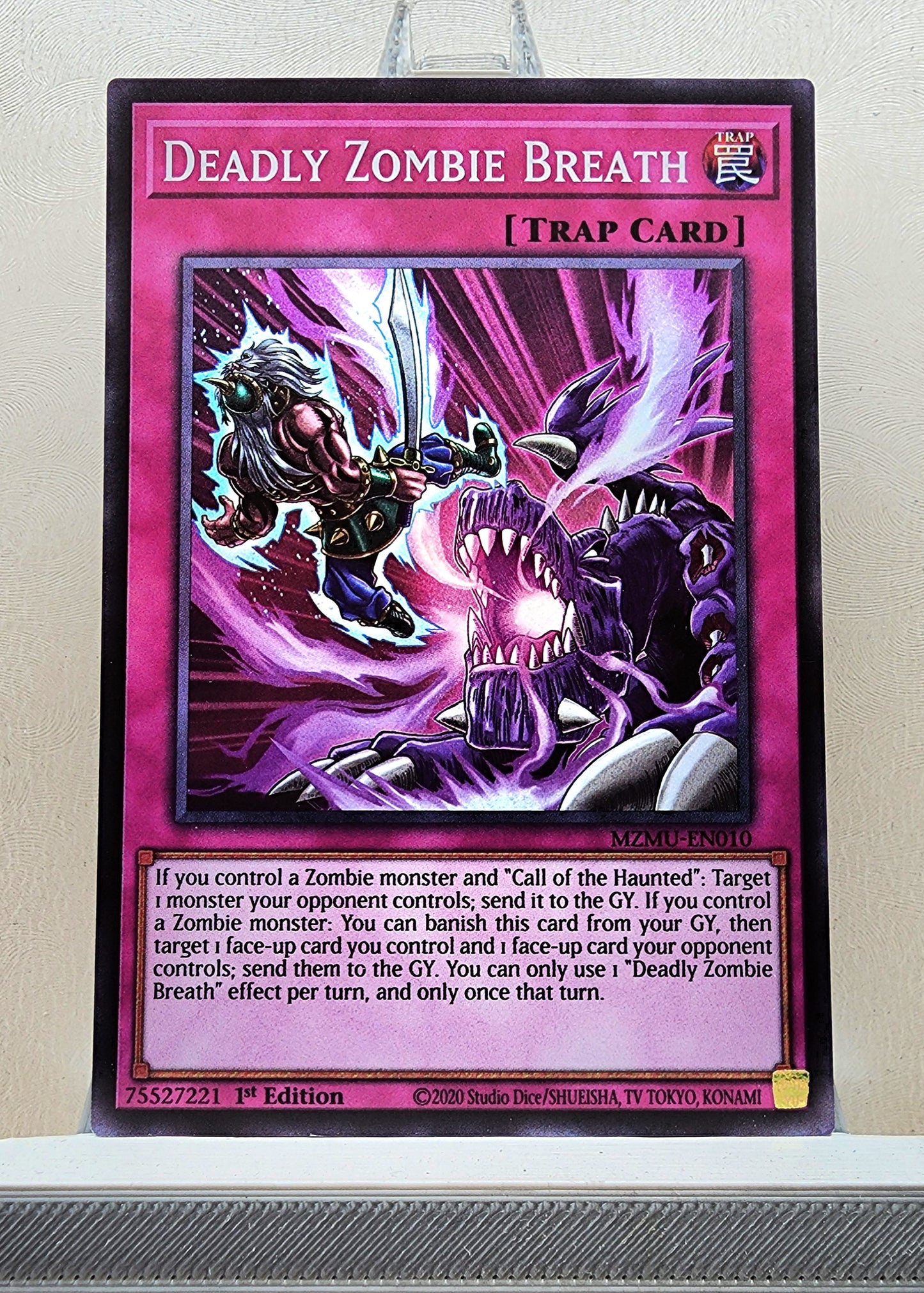 Yugioh! 1x Deadly Zombie Breath (MZMU - Super Rare) 1st Edition