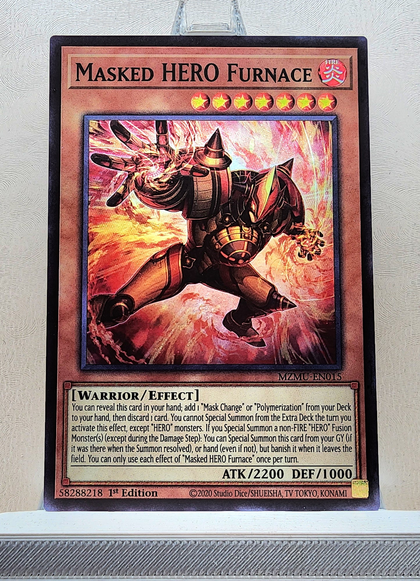 Yugioh! 1x Masked HERO Furnace (MZMU - Super Rare) 1st Edition