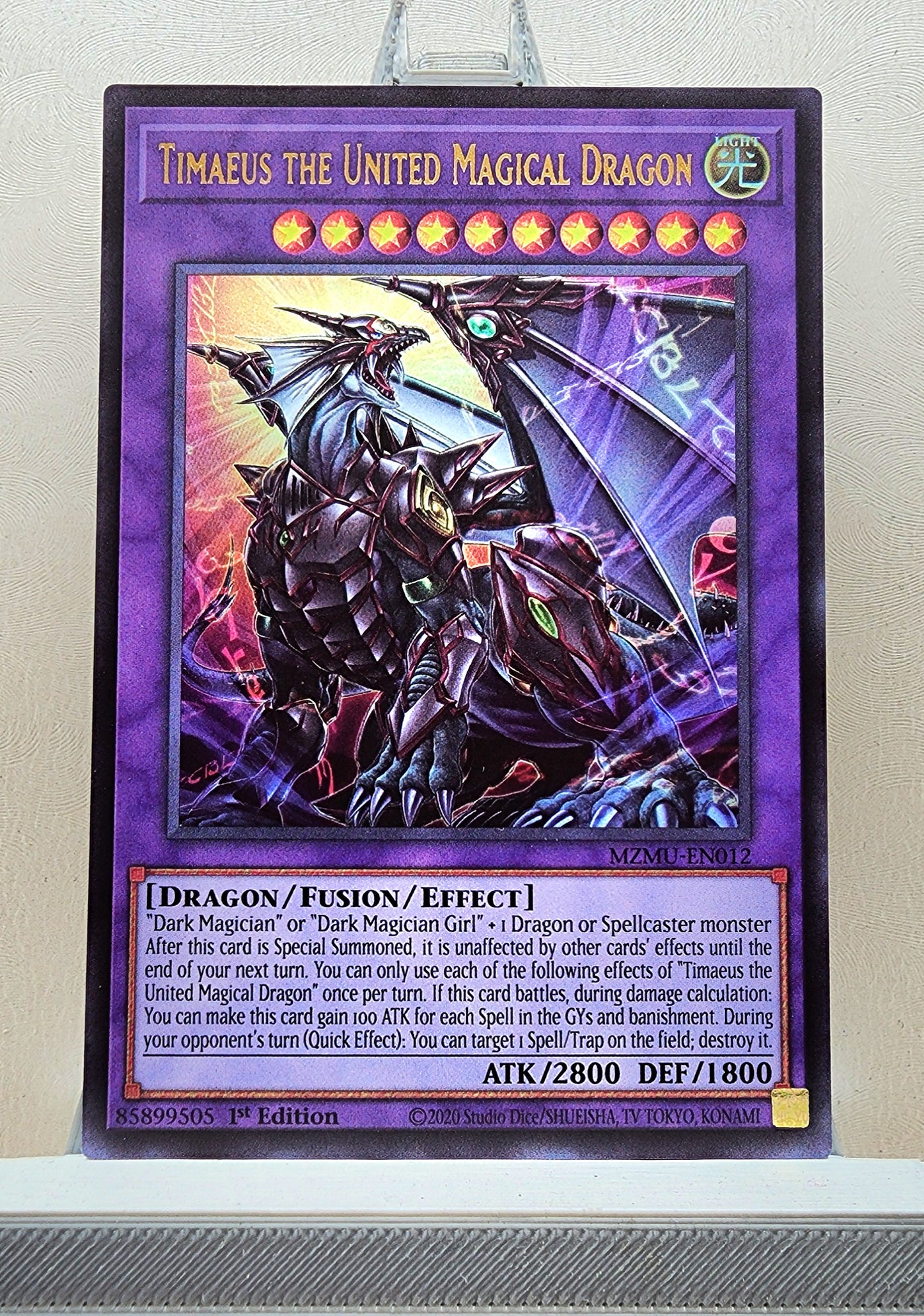 Yugioh! 1x Timaeus the United Magical Dragon (MZMU - Ultra Rare) 1st Edition