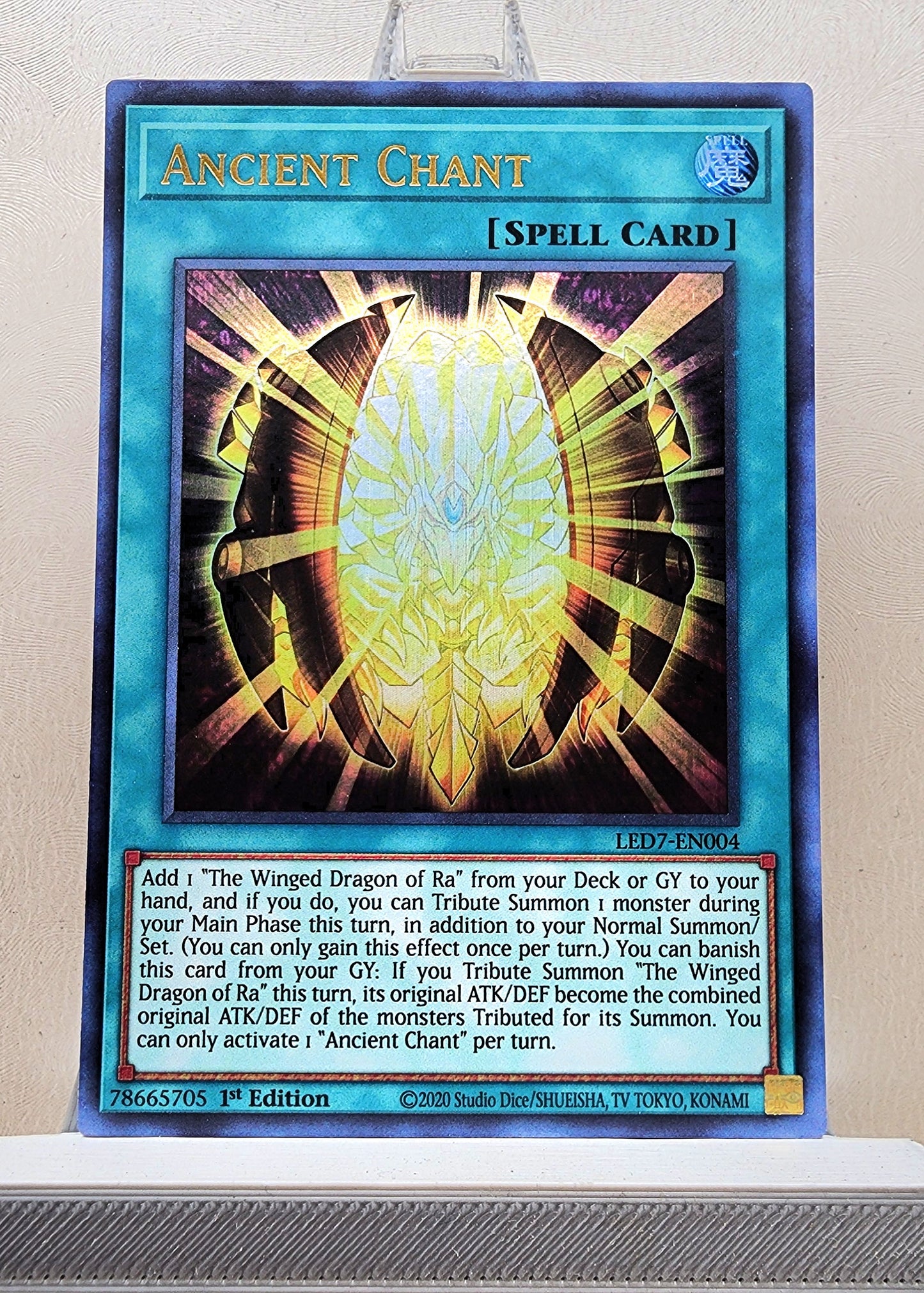 Yugioh! 1x Ancient Chant (LED7 - Ultra Rare) 1st Edition