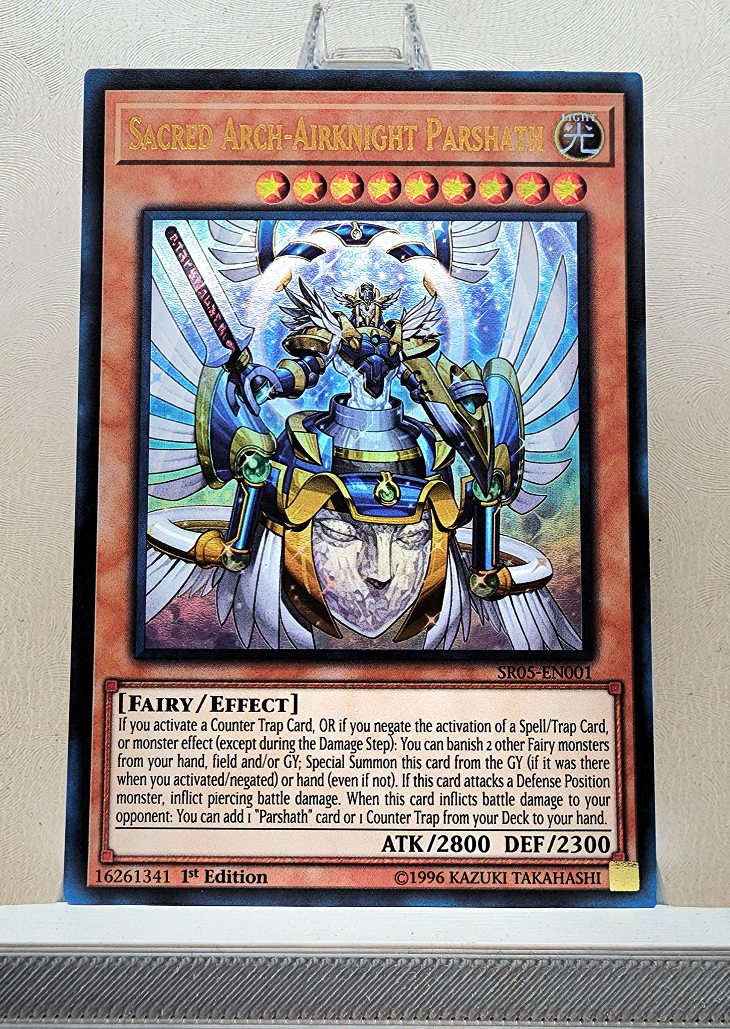 Yugioh! 1x Sacred Arch-Airknight Parshath (SR05 - Ultra Rare) 1st Edition