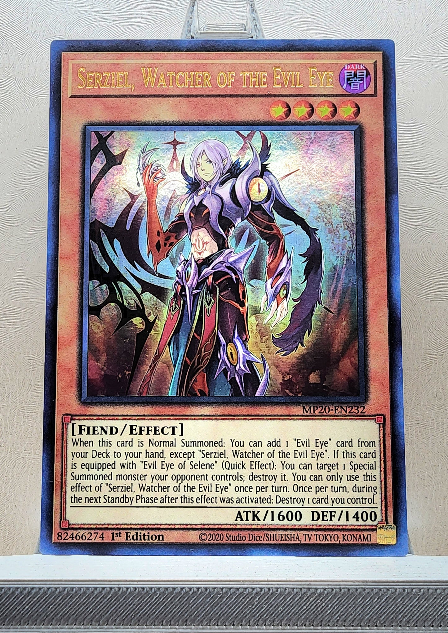 Yugioh! 1x Serziel, Watcher of the Evil Eye (MP20 - Ultra Rare) 1st Edition