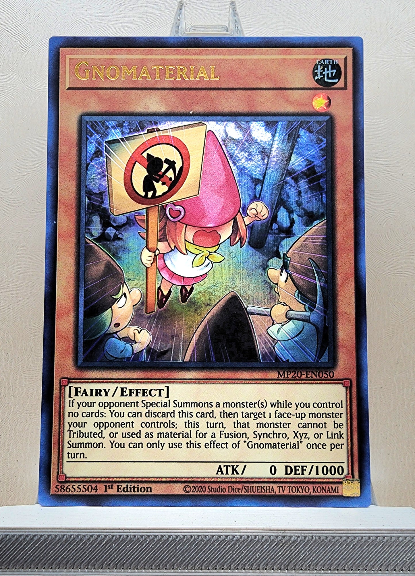 Yugioh! 1x Gnomaterial (MP20 - Ultra Rare) 1st Edition