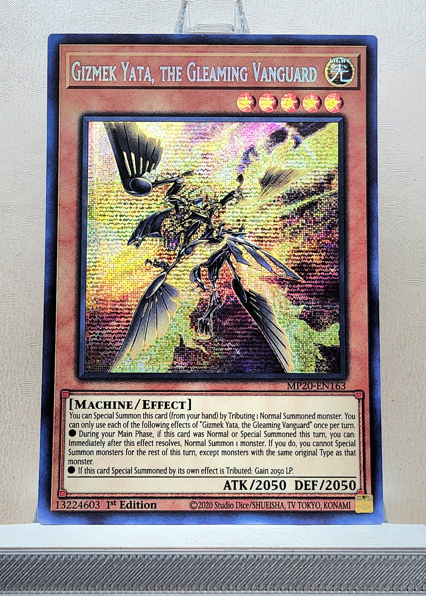 Yugioh! 1x Gizmek Yata, the Gleaming Vanguard (MP20 - Prismatic Secret Rare) 1st Edition