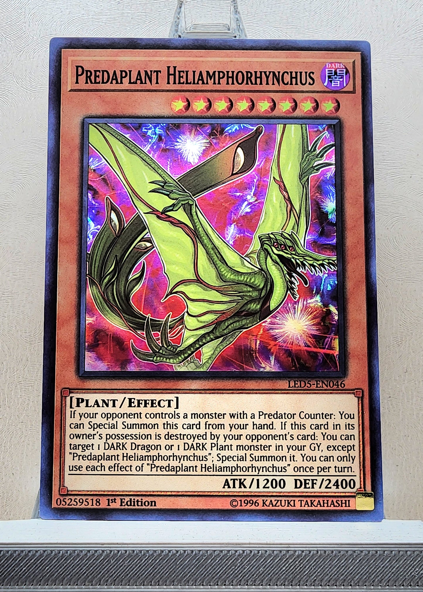 Yugioh! 1x Predaplant Heliamphorhynchus (LED5 - Super Rare) 1st Edition